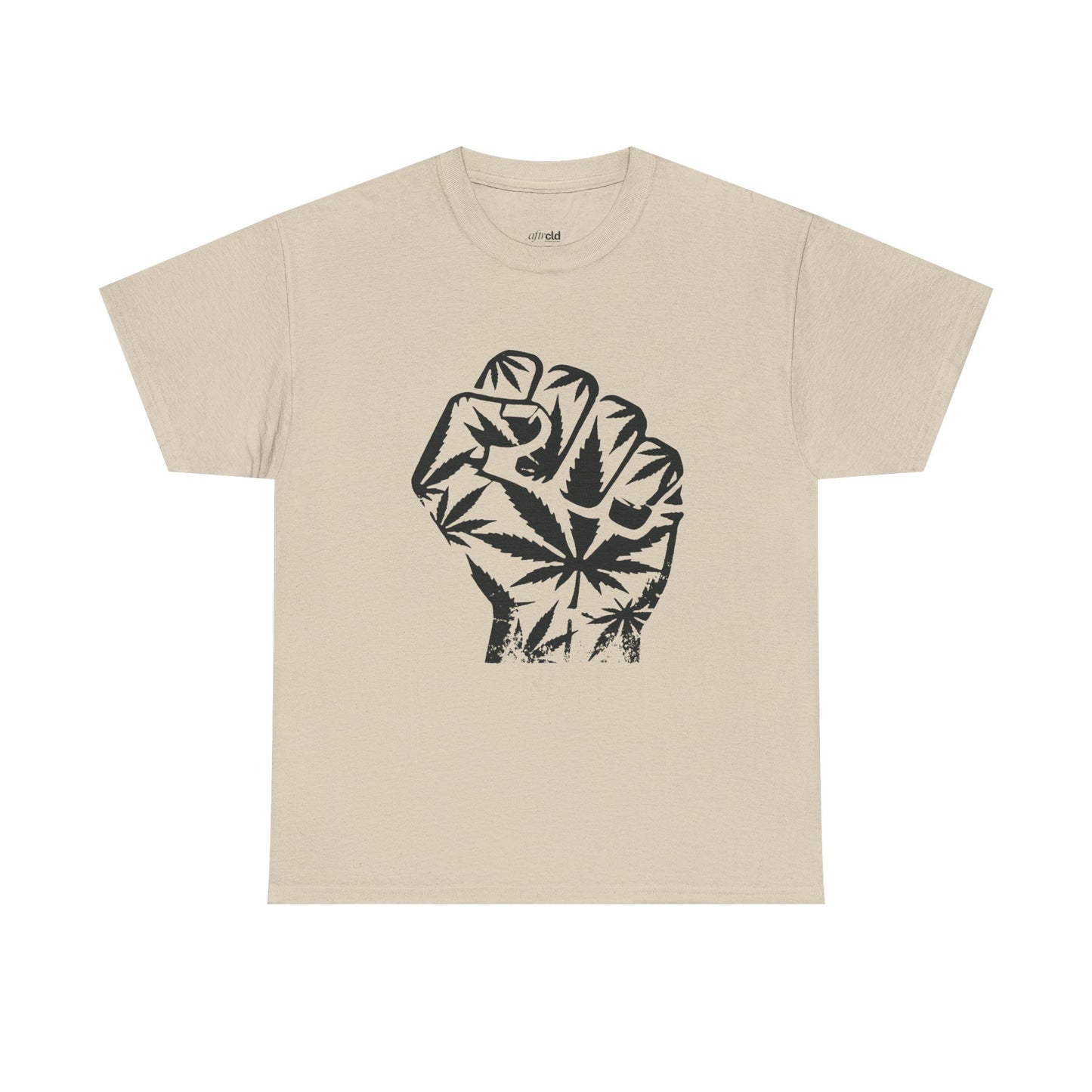 420 Fist T-Shirt — Green Leaf Power Tee