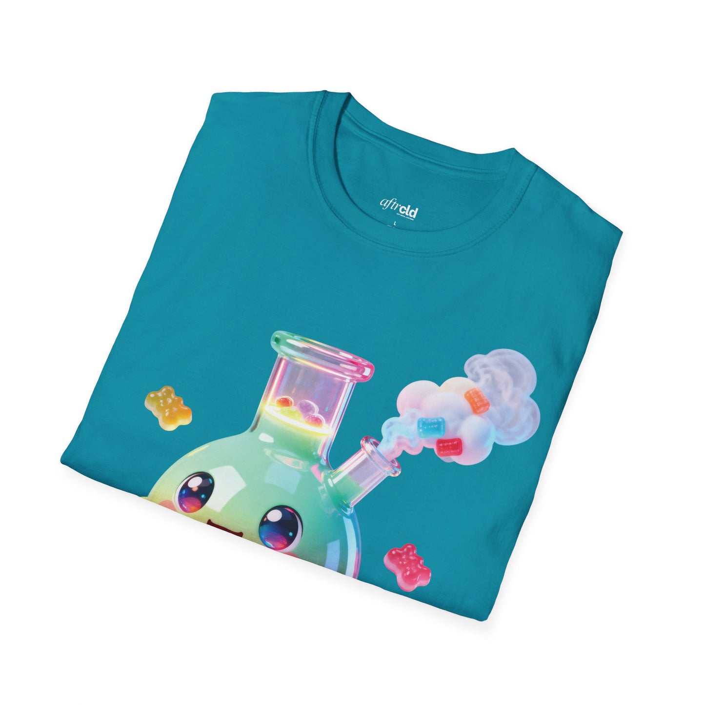Kawaii Rainbow Bong Tee — Cute Colorful Character T-Shirt