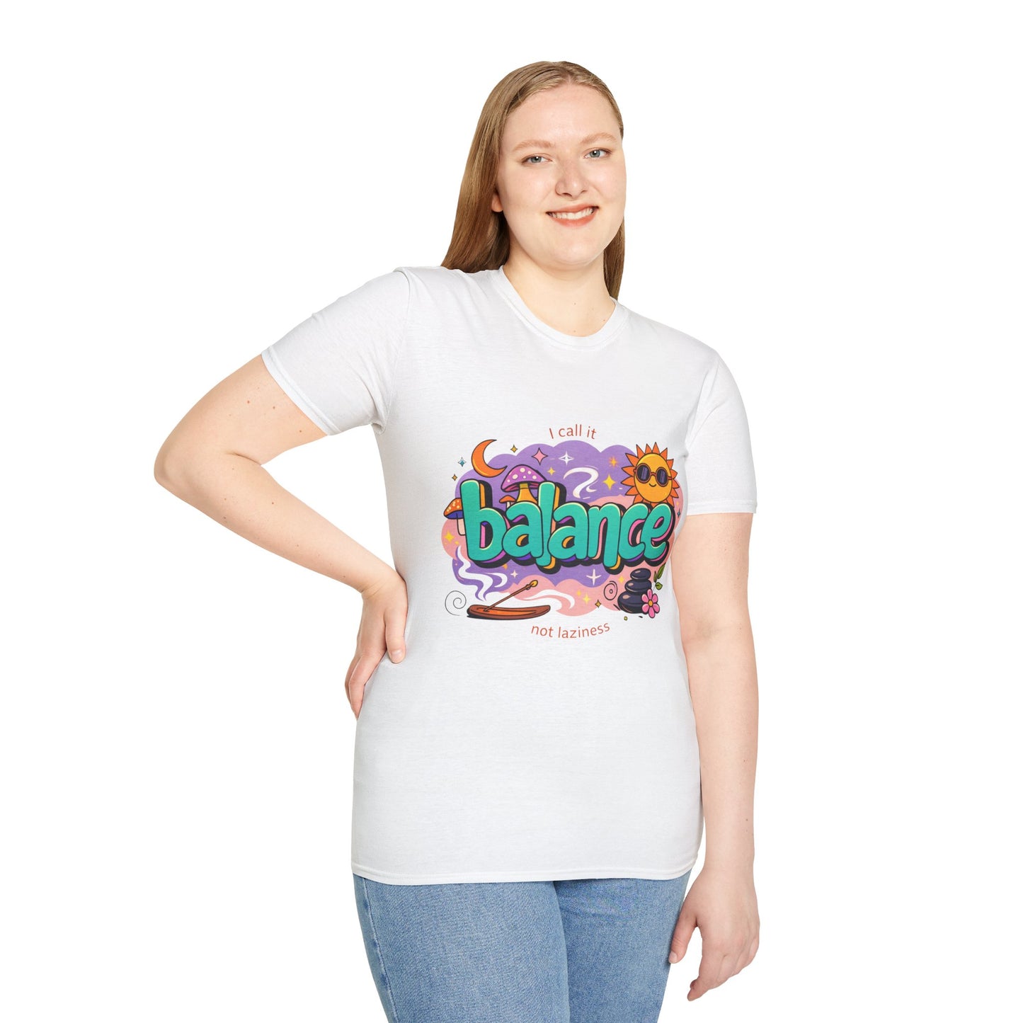 Balance Graphic T-Shirt — "It’s Self-Care Not Laziness" Relaxation Vibe