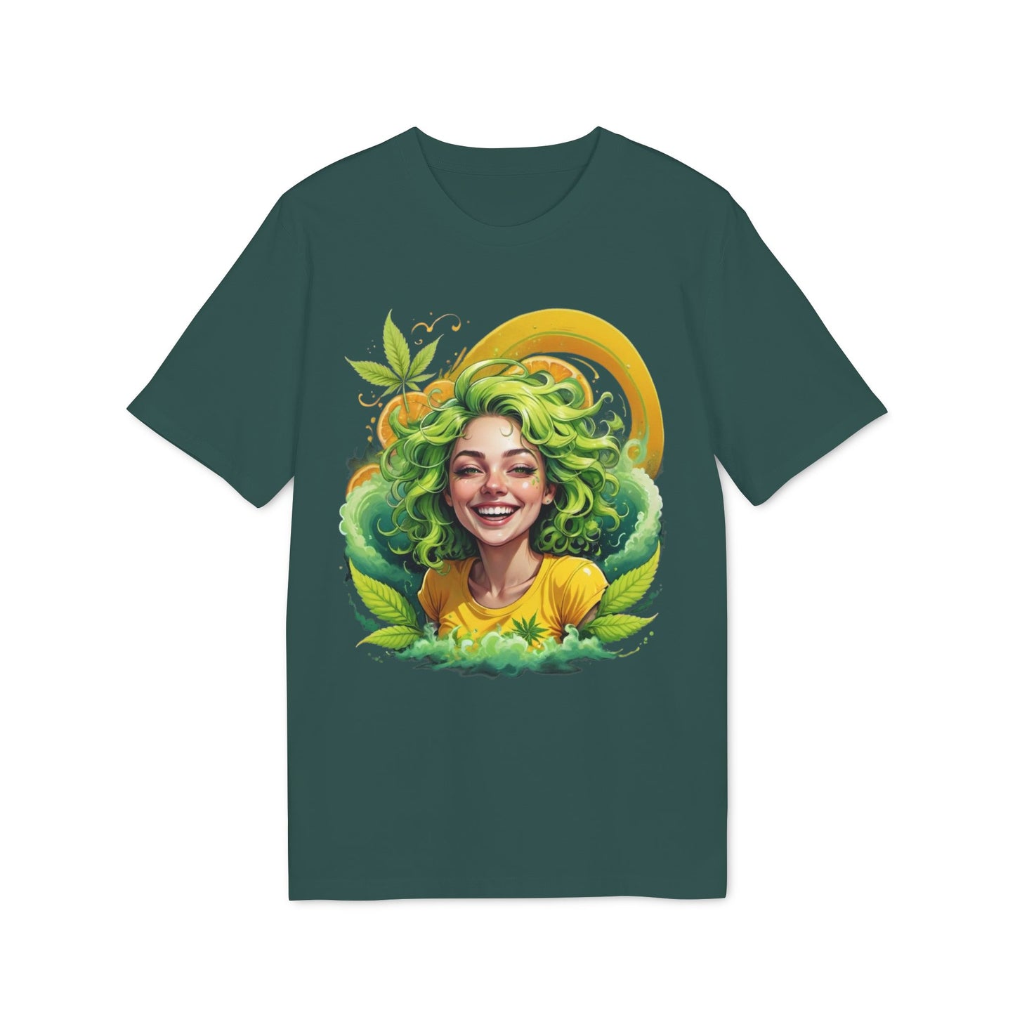 Herbal Vibes T-Shirt — "Girl Gone Herbal" Green Goddess Graphic Tee