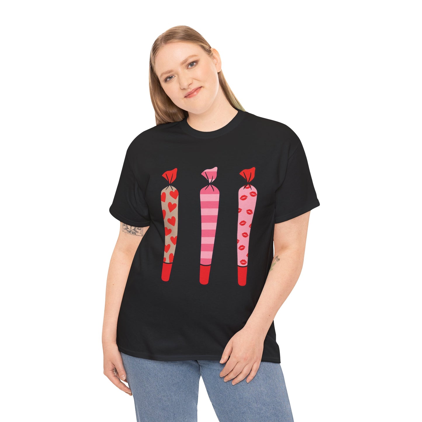 Valentine Joints Tee — Cute Pink Heart Joint Graphic T-Shirt