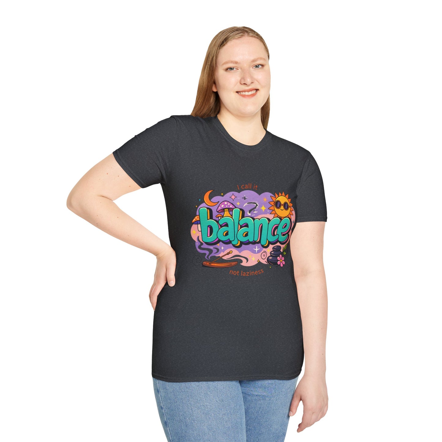Balance Graphic T-Shirt — "It’s Self-Care Not Laziness" Relaxation Vibe