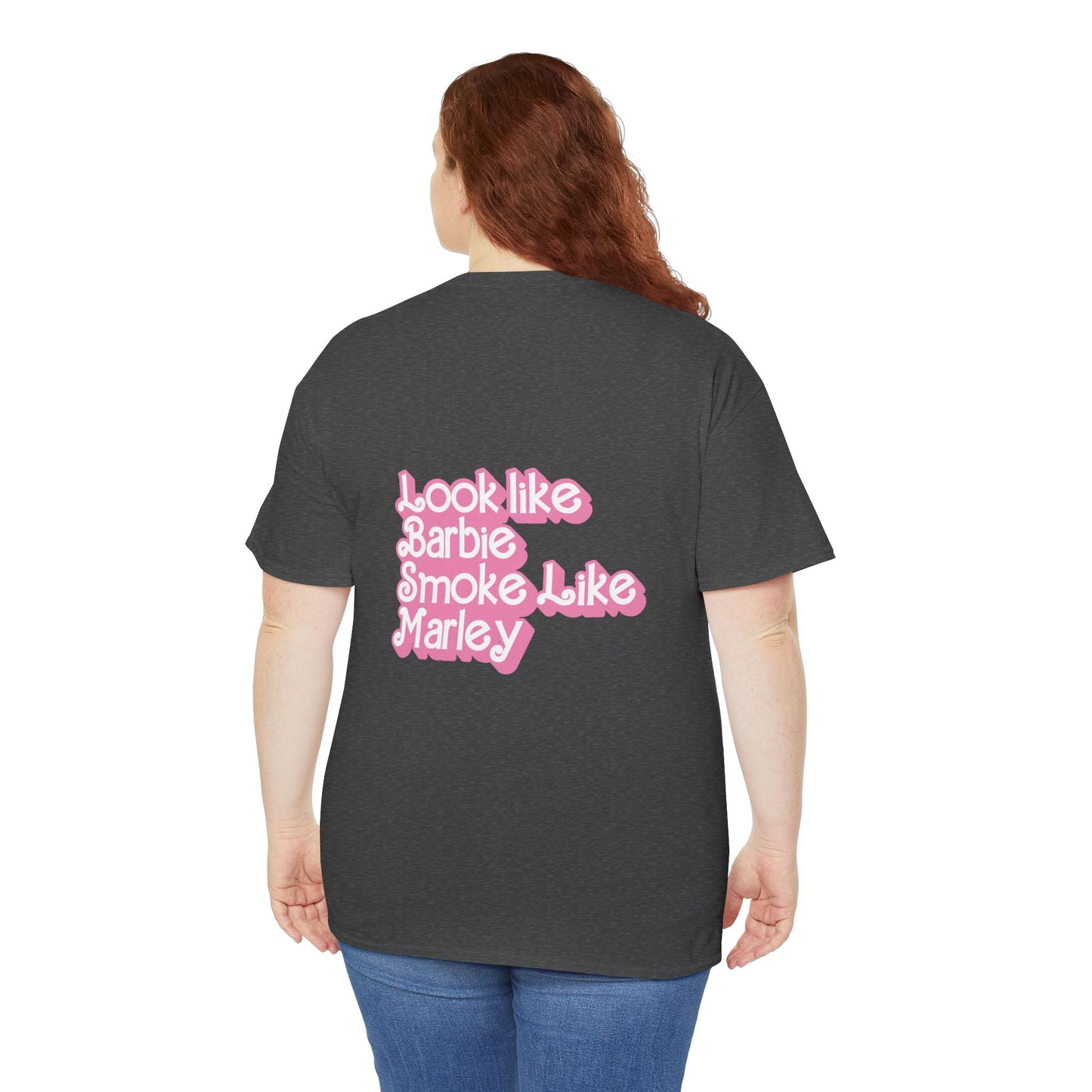 Cinderella Retro Pinup Tee — "Look Like Barbie, Smoke Like Marley" Graphic T‑Shirt