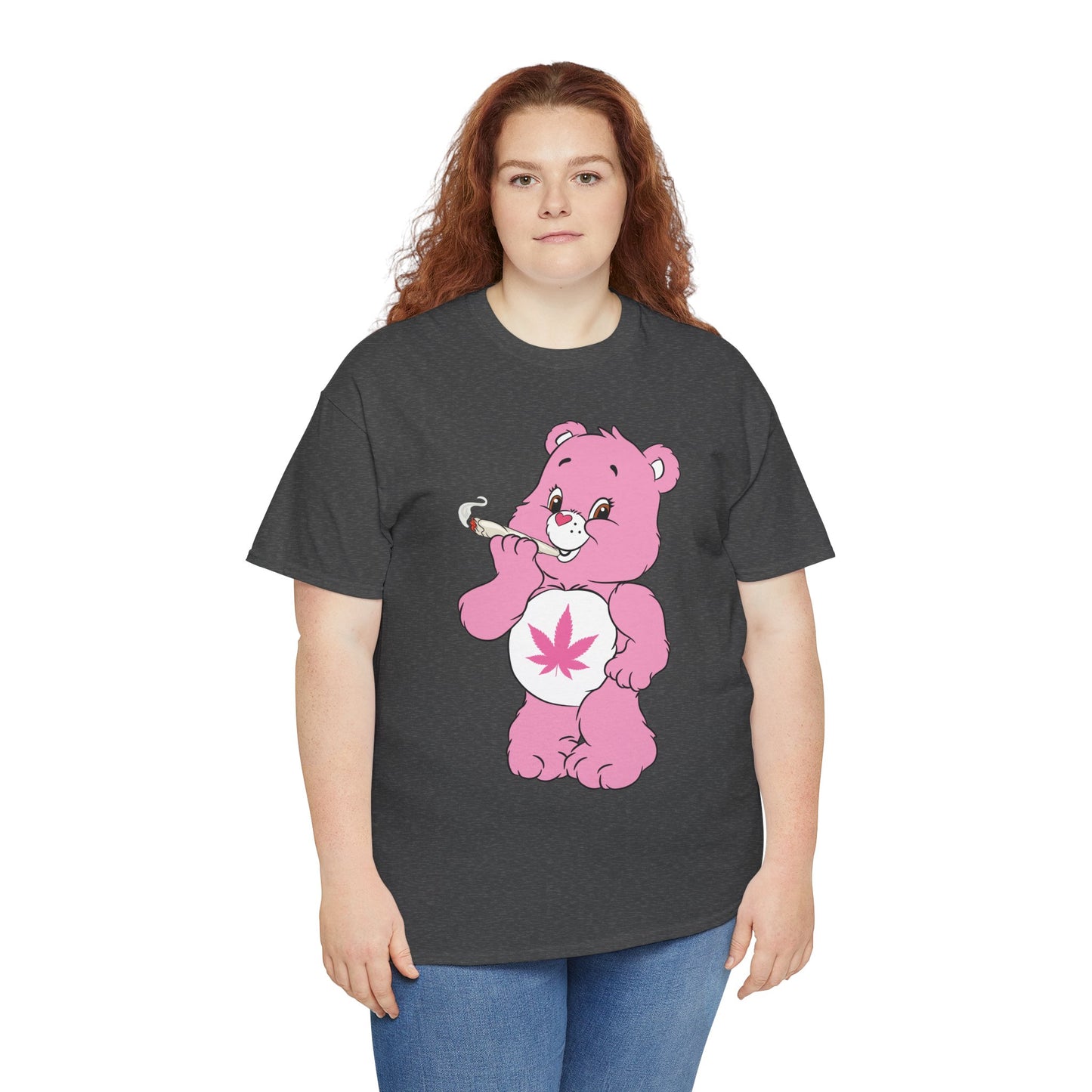 Pink 420 Bear T‑Shirt — Cute Stoner Graphic Tee