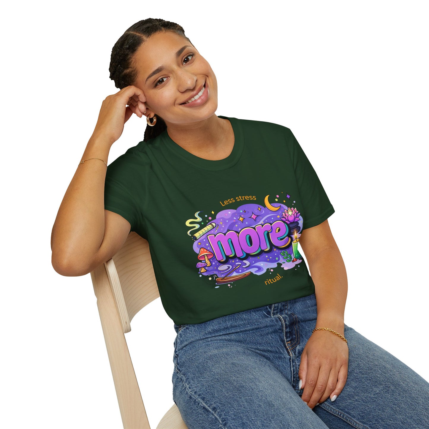 More Rituals Graphic T-Shirt — Whimsical Nighttime Mushroom Design