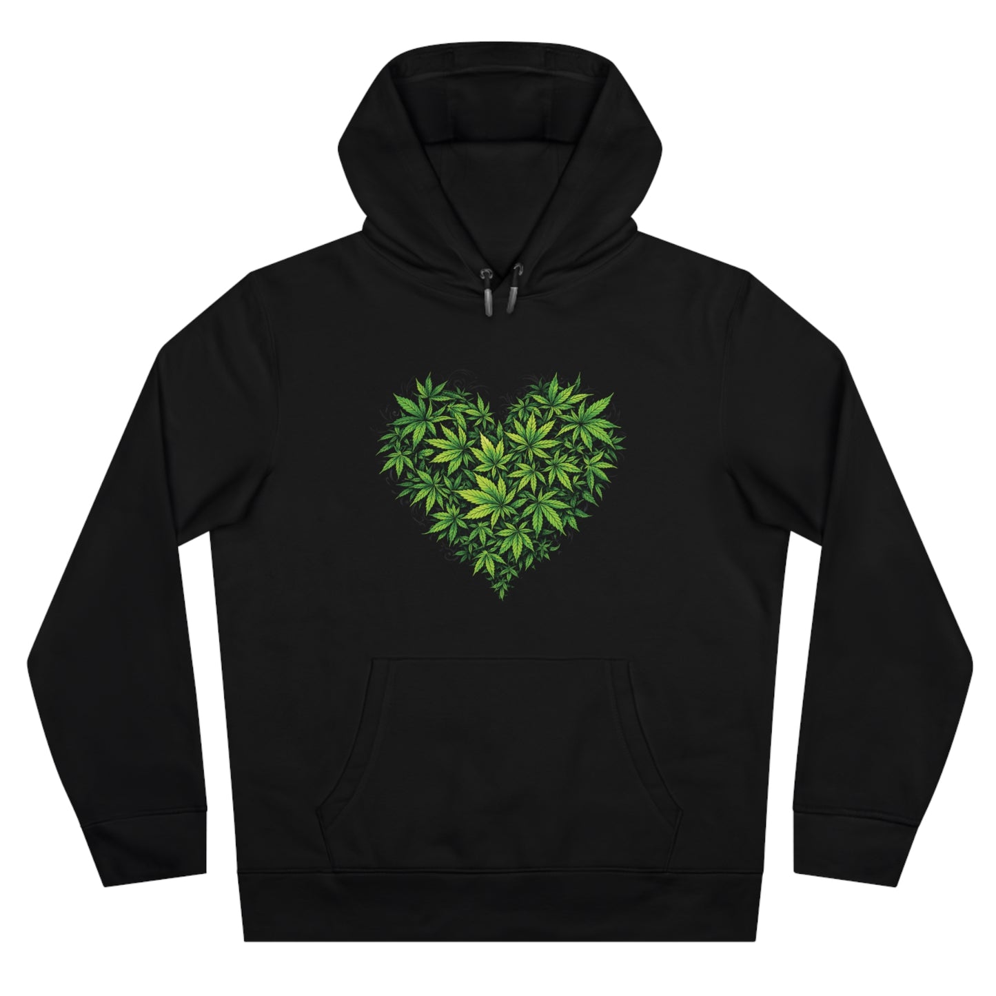 Green Heart Hoodie — 'Take the High Road' Green Heart Leaf Hoodie
