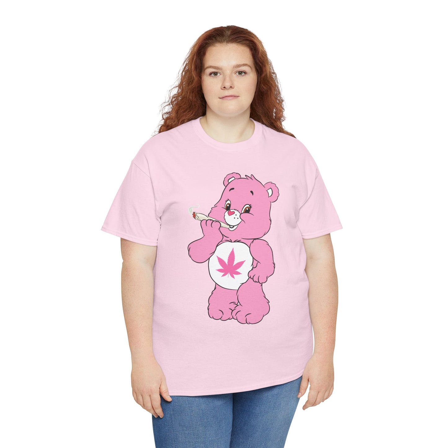 Pink 420 Bear T‑Shirt — Cute Stoner Graphic Tee