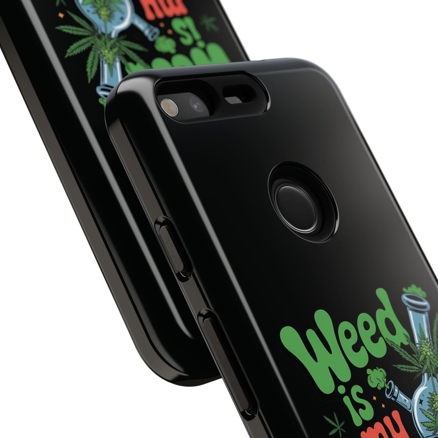 Phone Case — "Weed Is My Therapy" Retro Cannabis Design