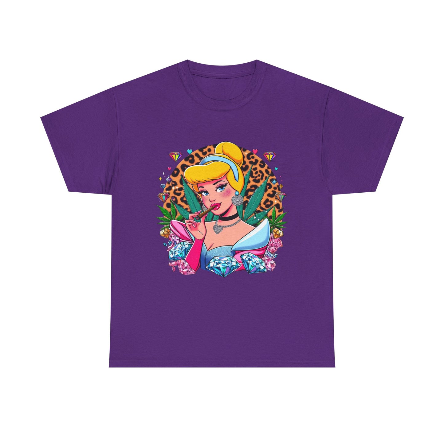 Cinderella Retro Pinup Tee — "Look Like Barbie, Smoke Like Marley" Graphic T‑Shirt