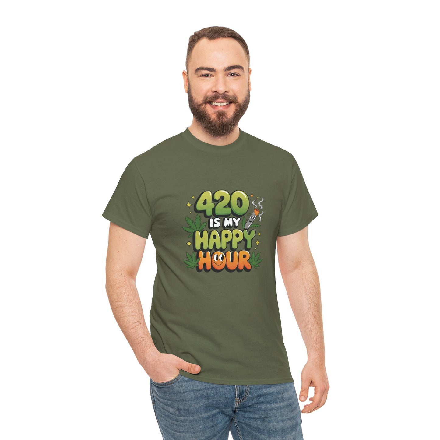 420 Is My Happy Hour T-Shirt - Funny Stoner Tee