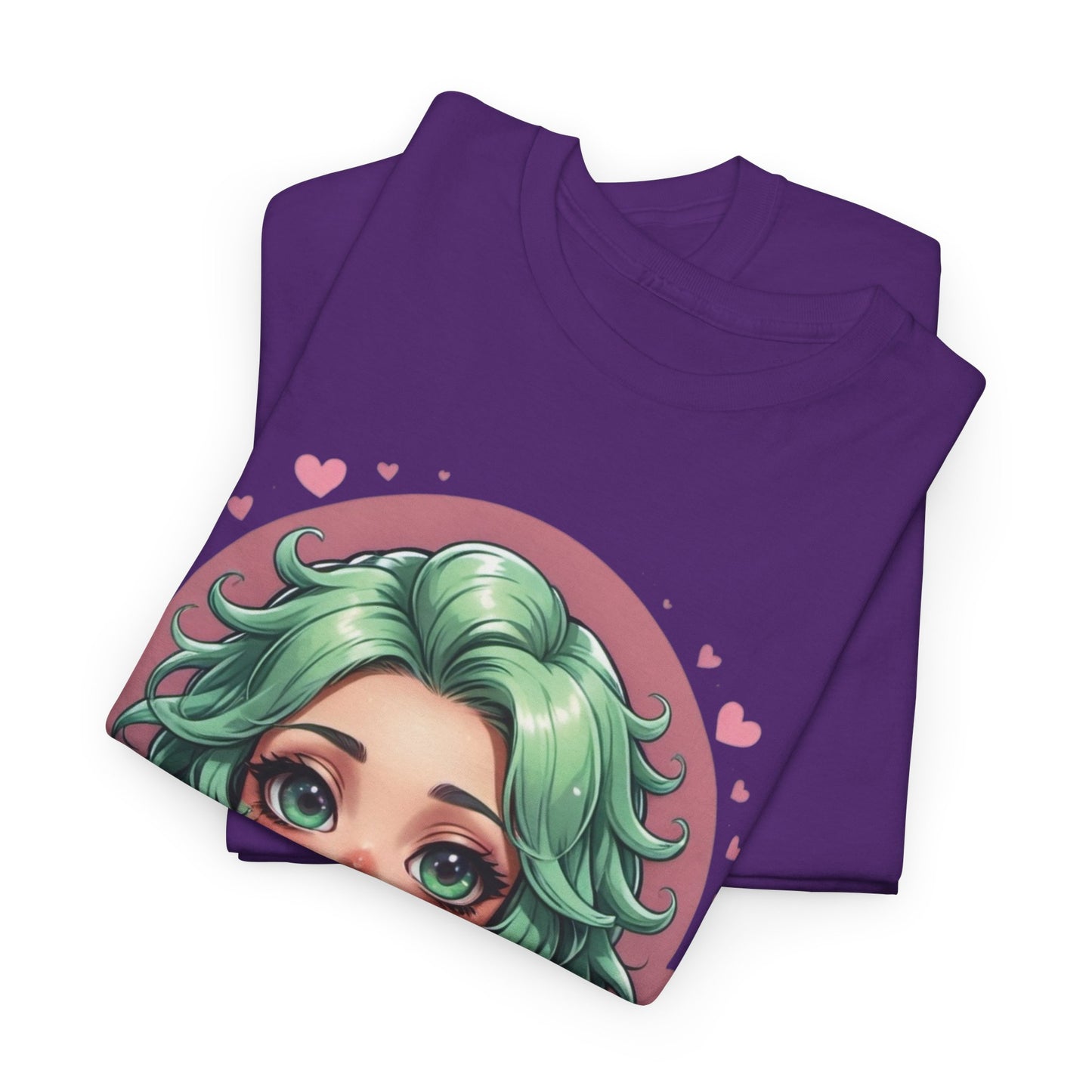 Plant Girl Cute Tee — Green Hair Anime Girl Graphic T-Shirt