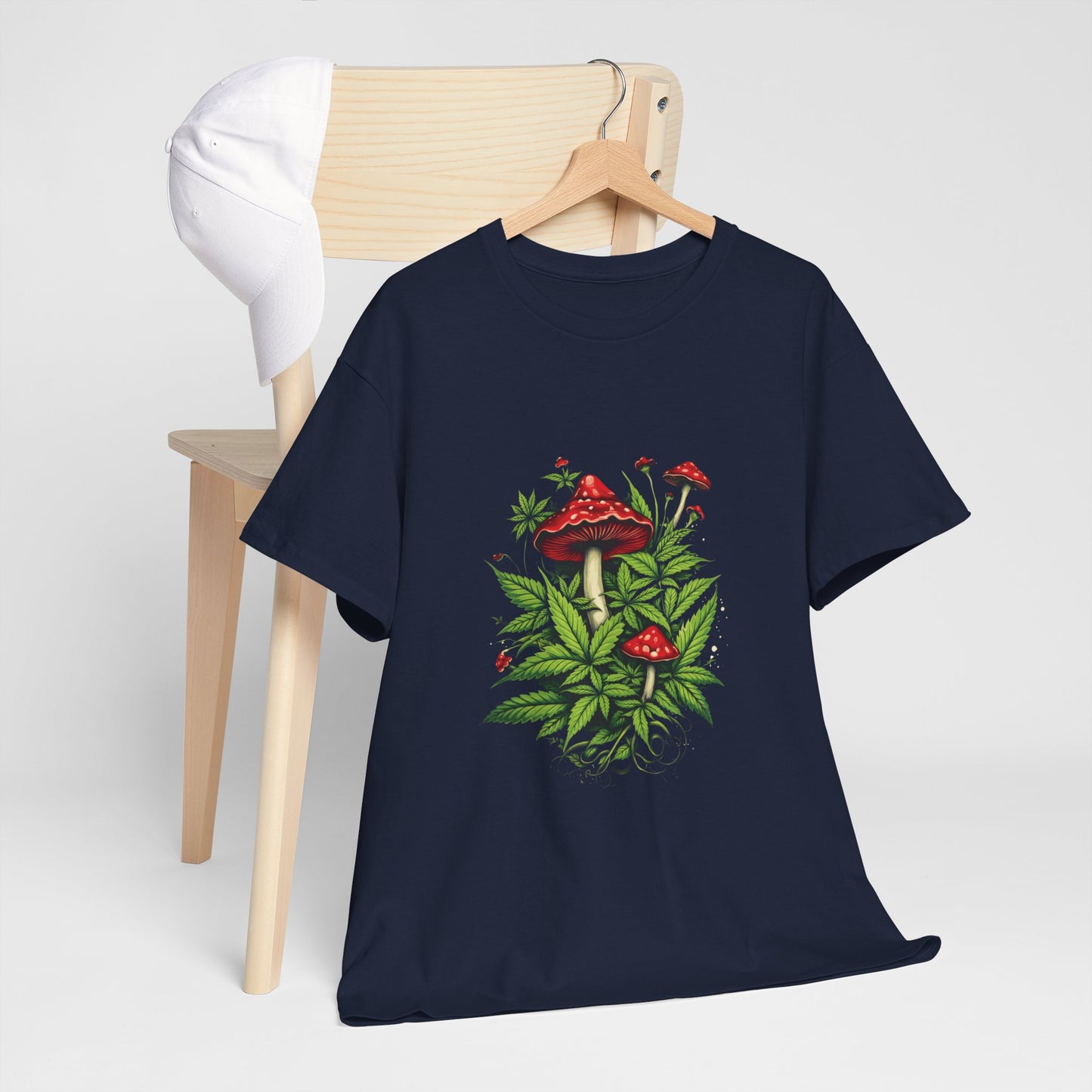Mushroom Garden T-Shirt — Red Toadstool Botanical Tee