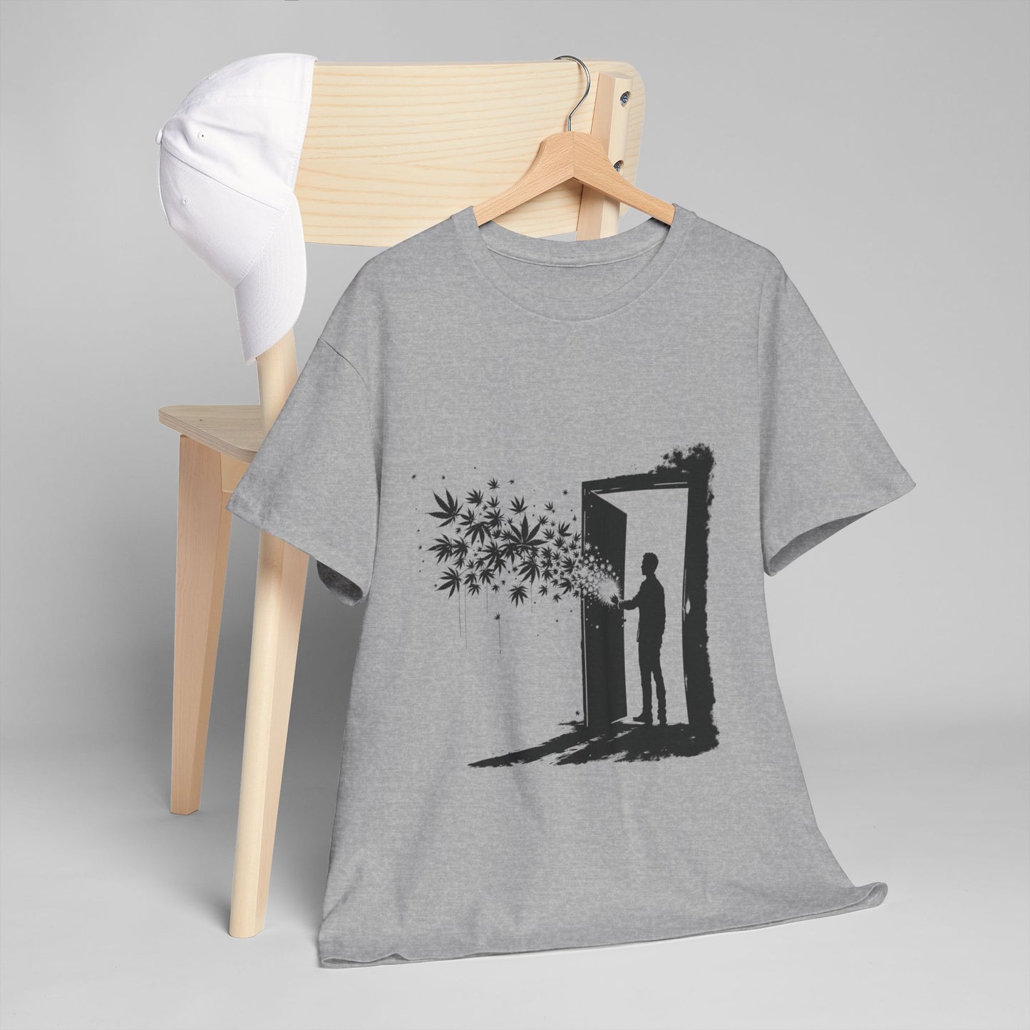 Dream Portal T‑Shirt — Silhouette Doorway with Stars Graphic