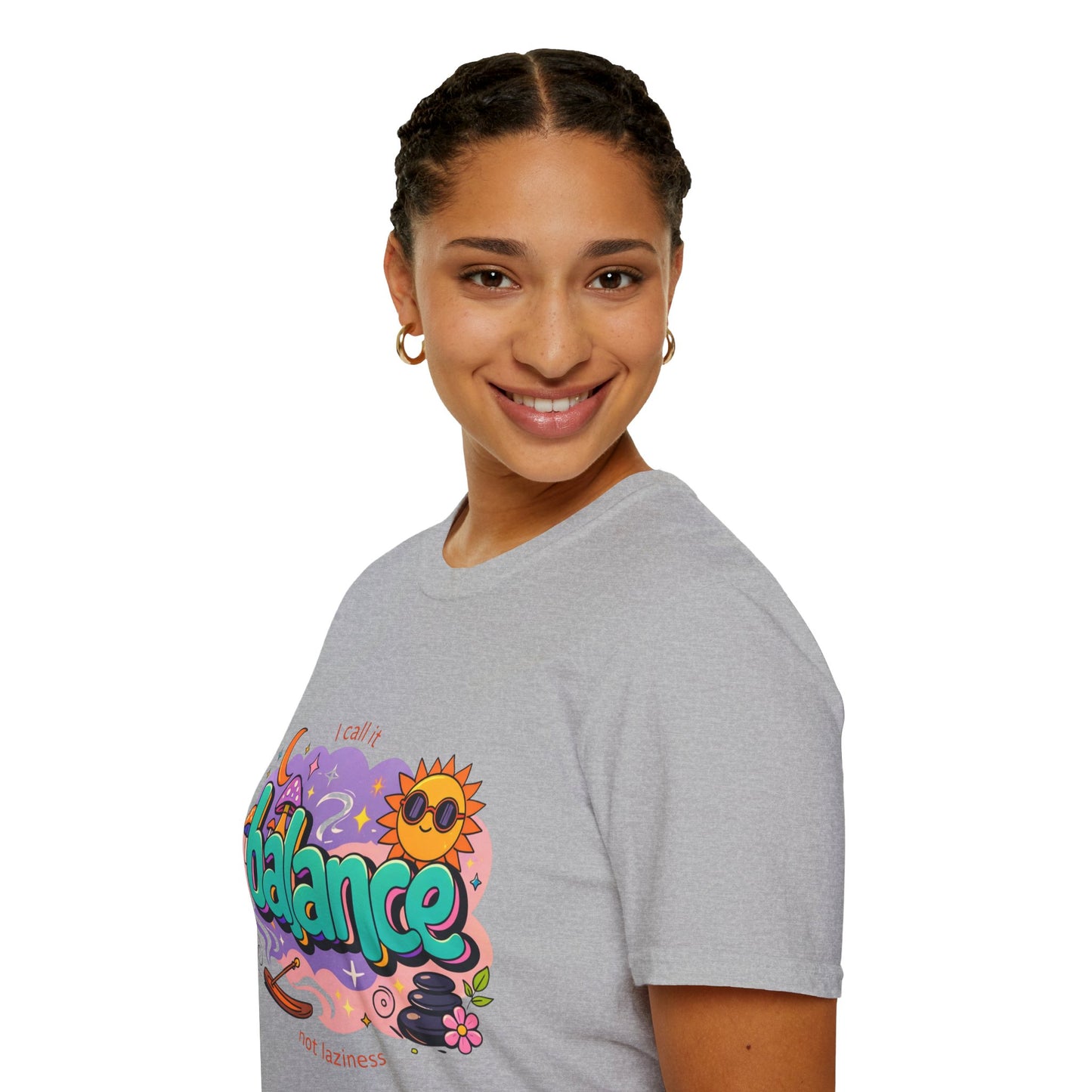 Balance Graphic T-Shirt — "It’s Self-Care Not Laziness" Relaxation Vibe