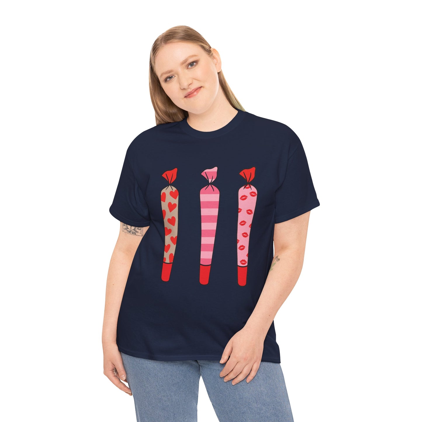 Valentine Joints Tee — Cute Pink Heart Joint Graphic T-Shirt