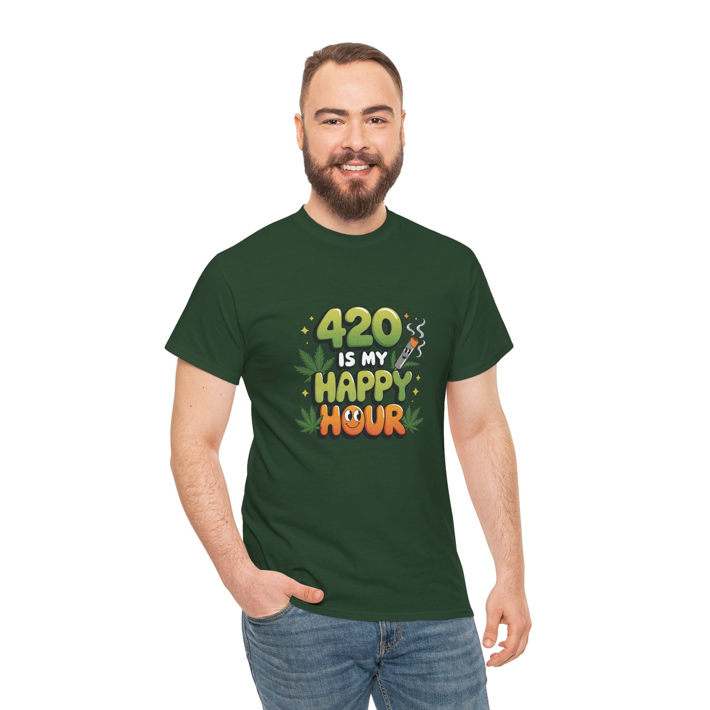 420 Is My Happy Hour T-Shirt - Funny Stoner Tee