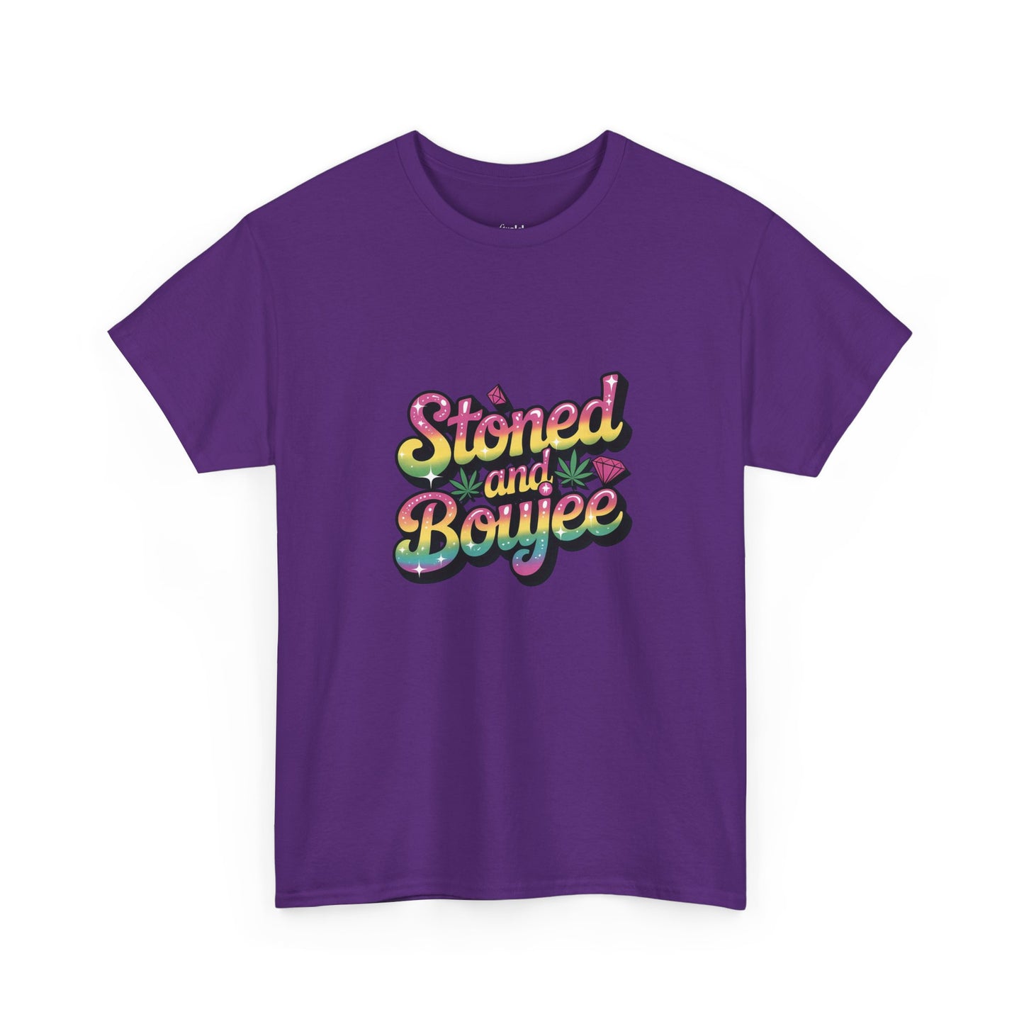T-Shirt — "Stoned and Boujee" Colorful Retro Graphic Tee