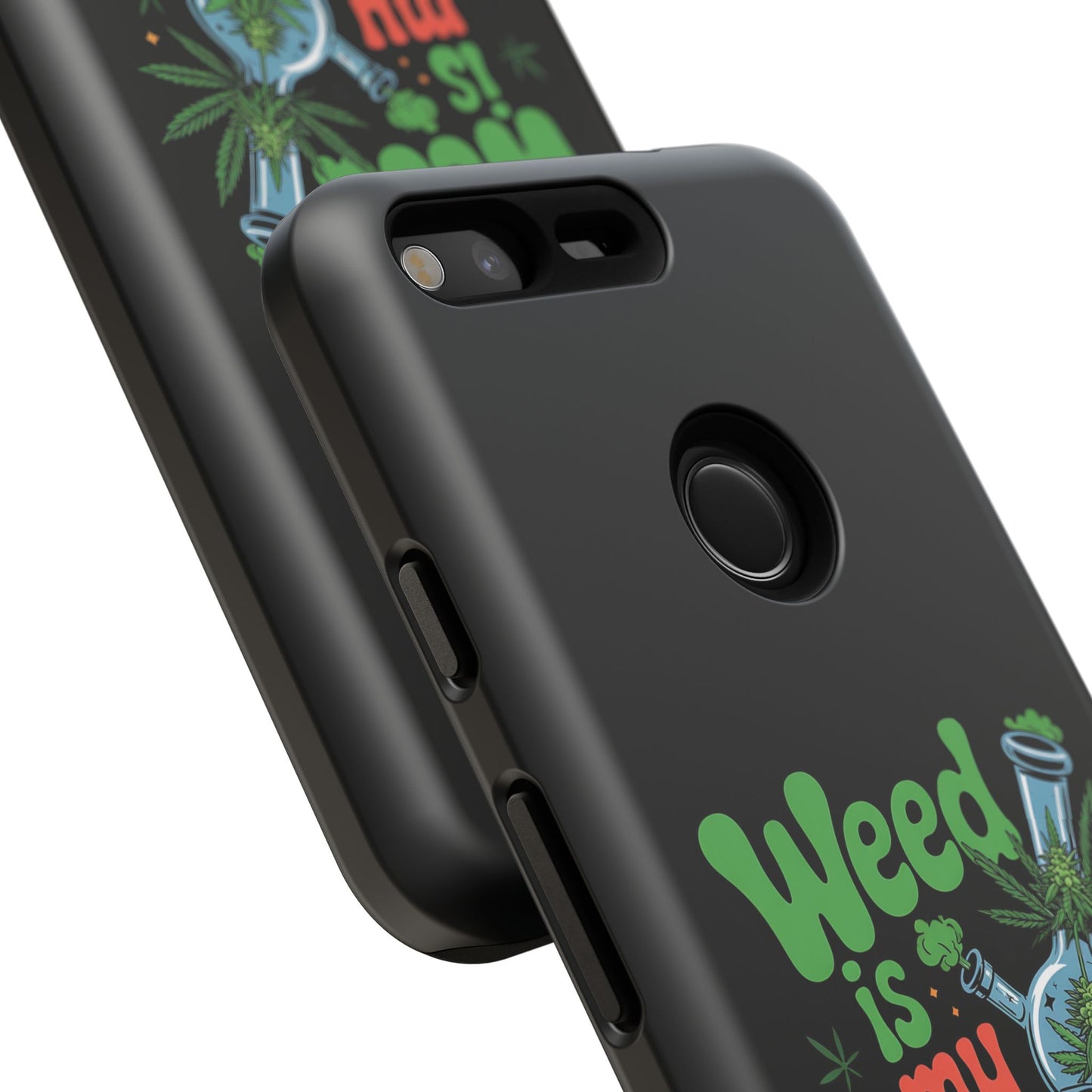 Phone Case — "Weed Is My Therapy" Retro Cannabis Design