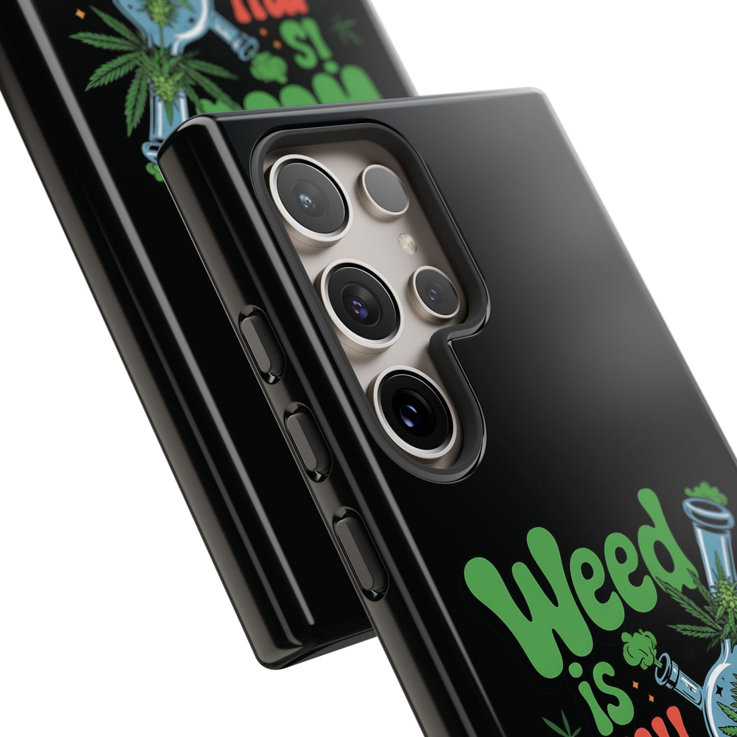 Phone Case — "Weed Is My Therapy" Retro Cannabis Design