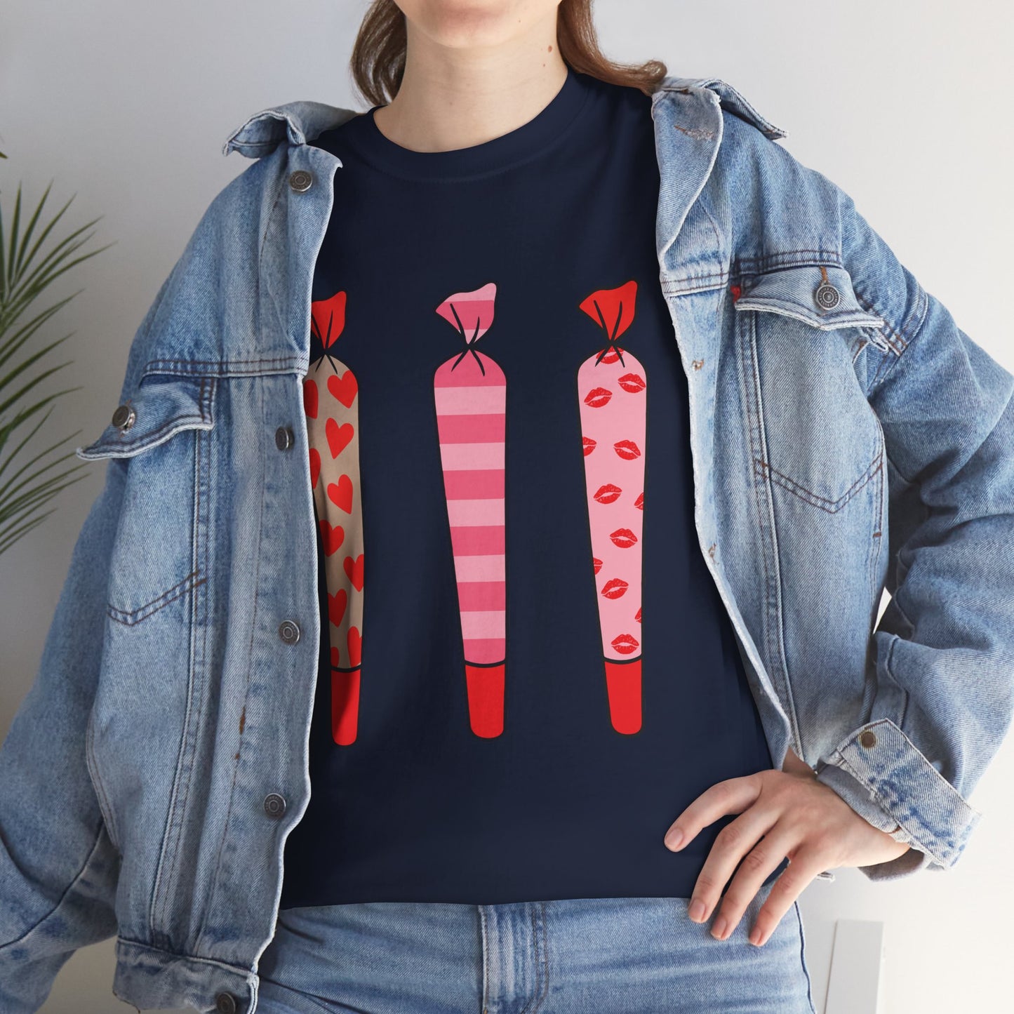 Valentine Joints Tee — Cute Pink Heart Joint Graphic T-Shirt