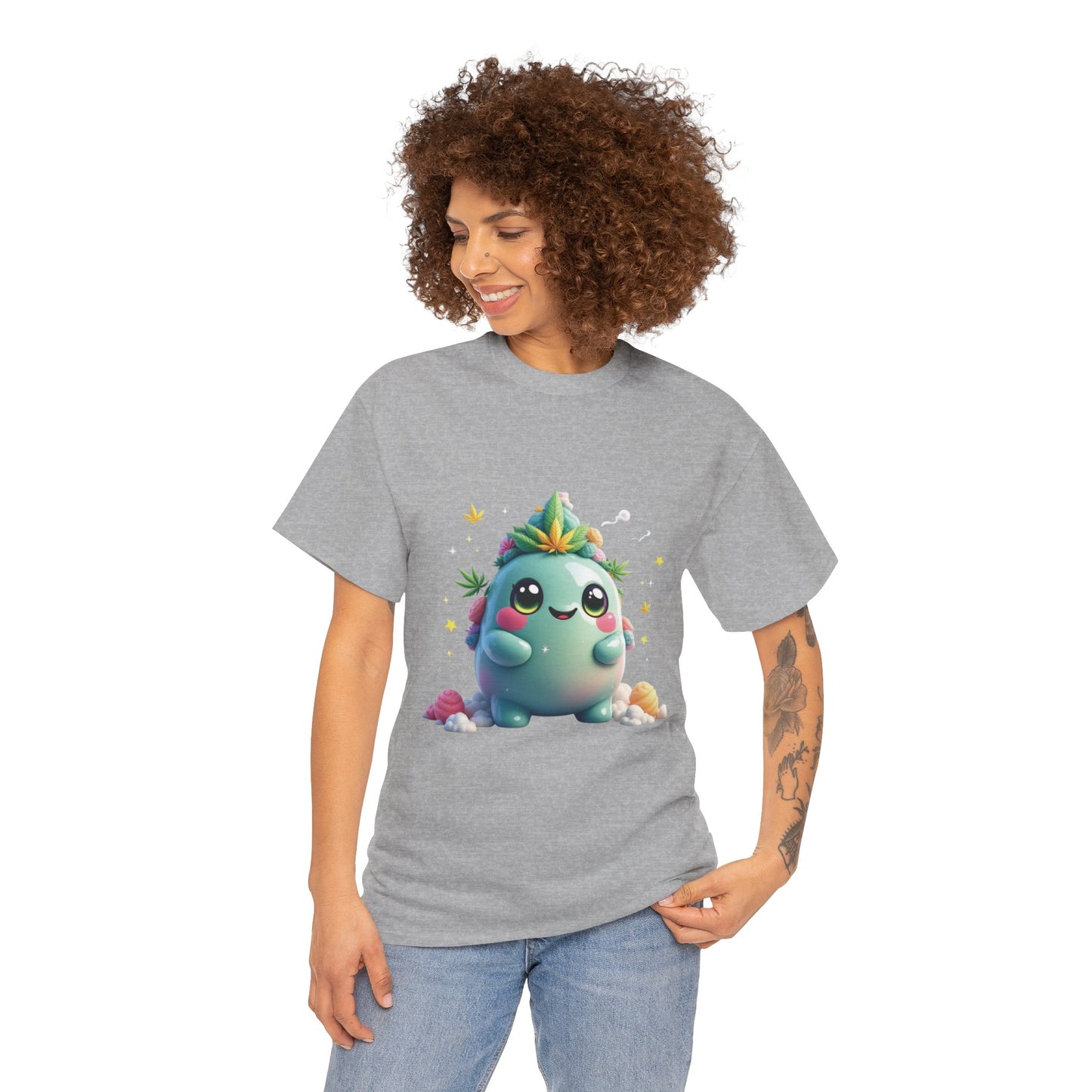 Cute 420 Character T-Shirt — Kawaii Succulent Tee