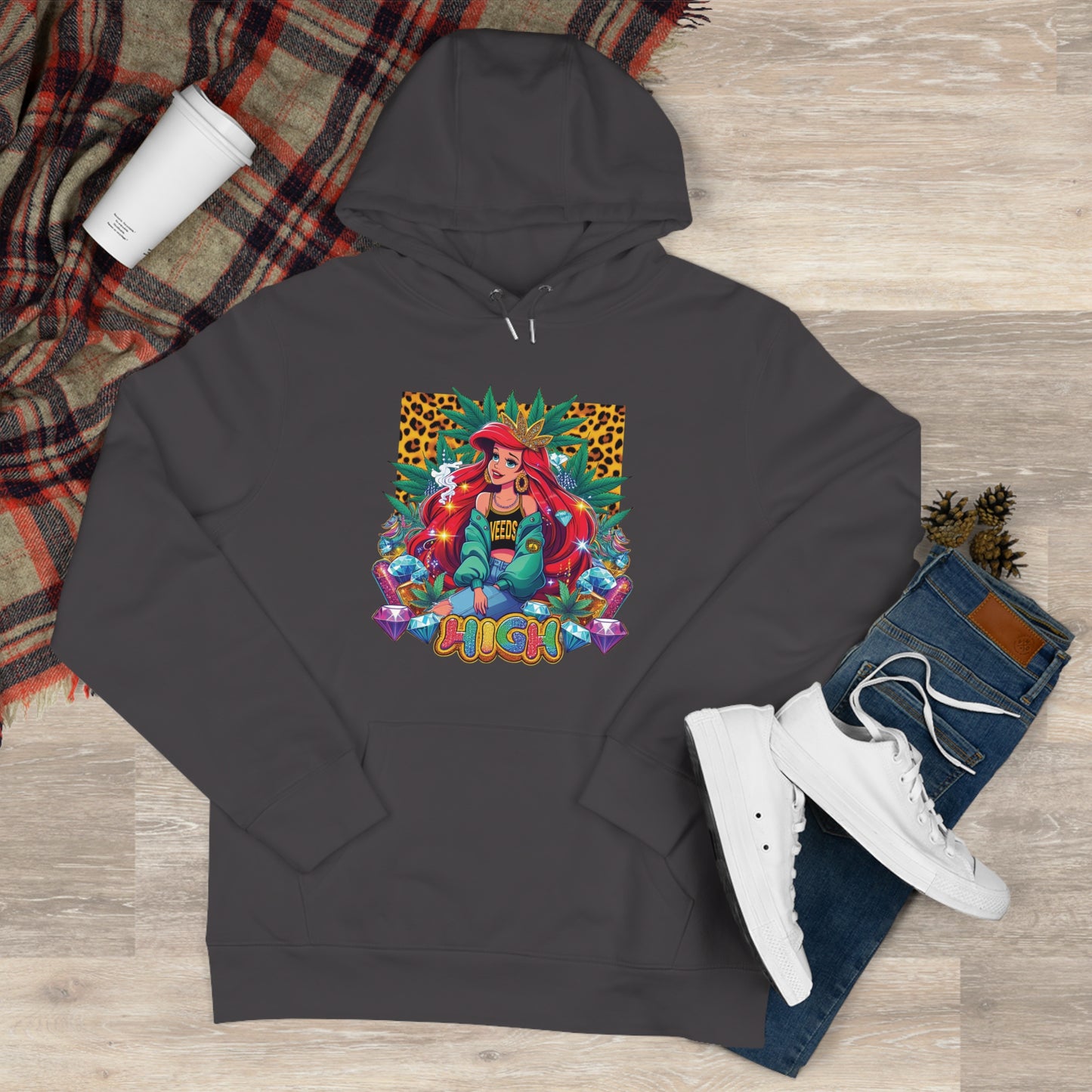 King Graphic Hoodie — 'Stoned and Boujee' Colorful Royal Queen Streetwear