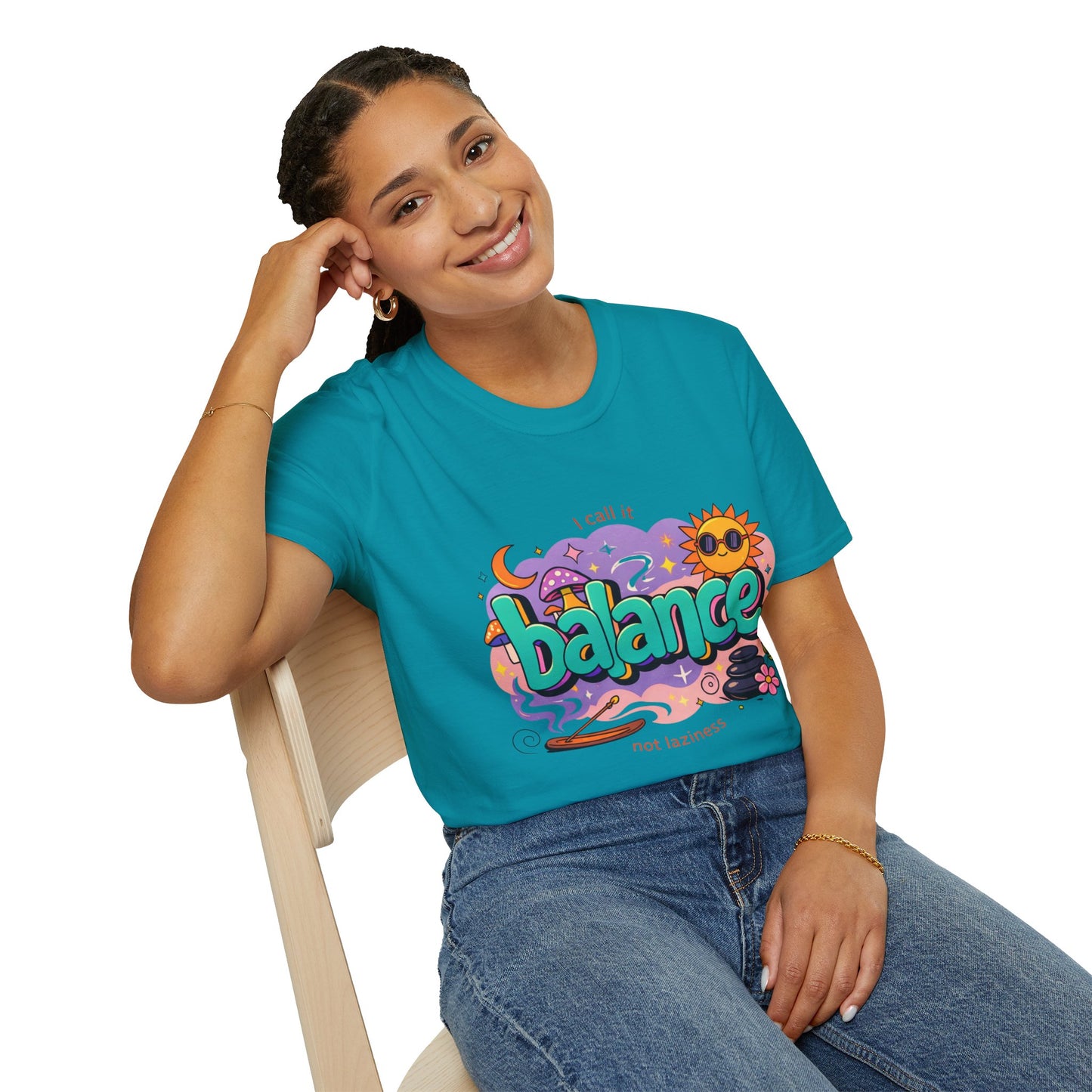 Balance Graphic T-Shirt — "It’s Self-Care Not Laziness" Relaxation Vibe