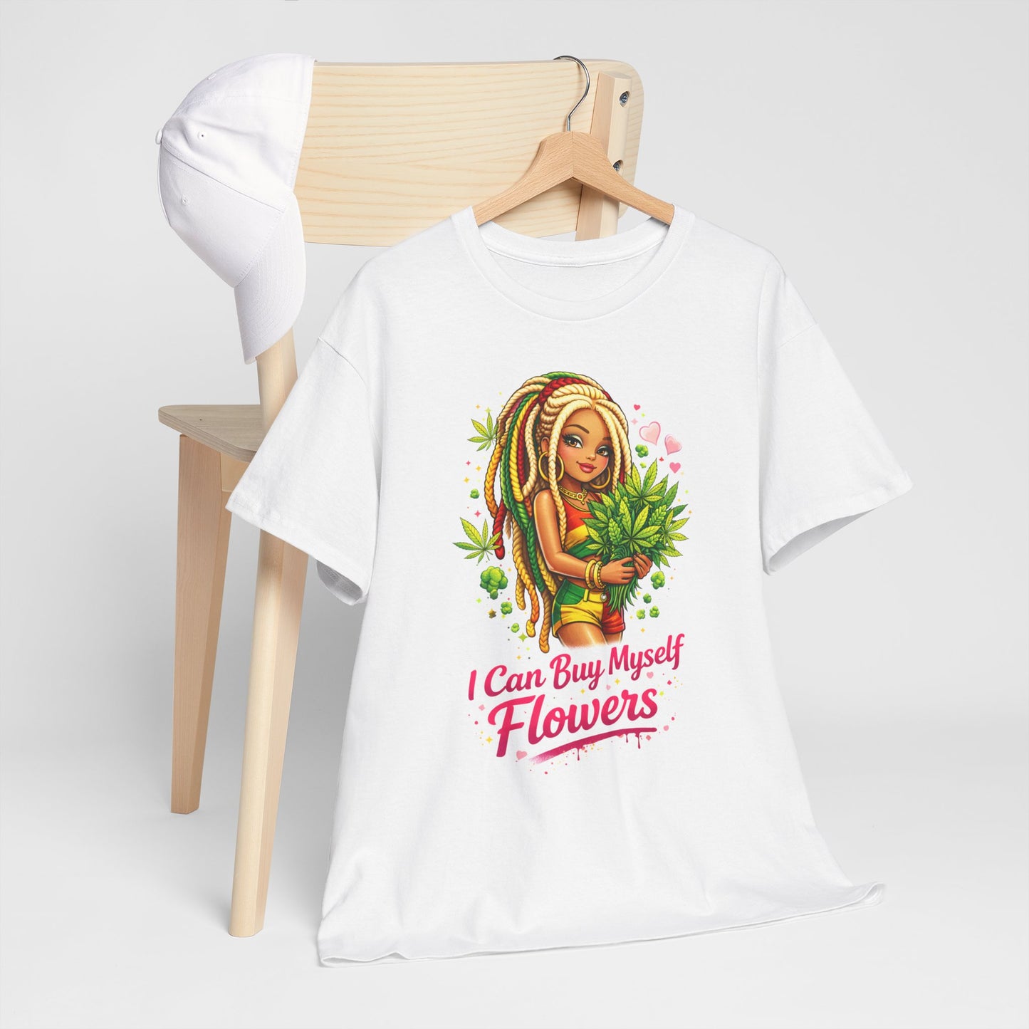 Floral Self-Love Tee — "I Can Buy Myself Flowers" Graphic T-Shirt