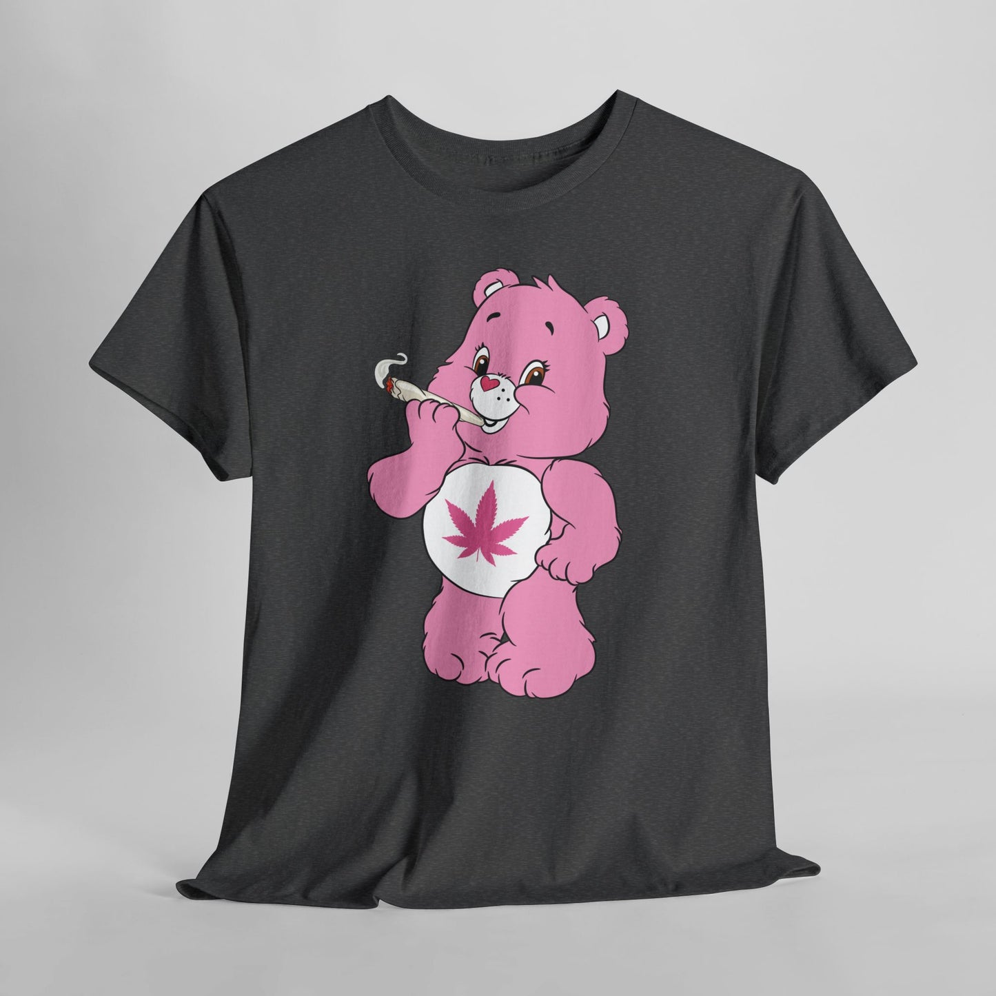 Pink 420 Bear T‑Shirt — Cute Stoner Graphic Tee