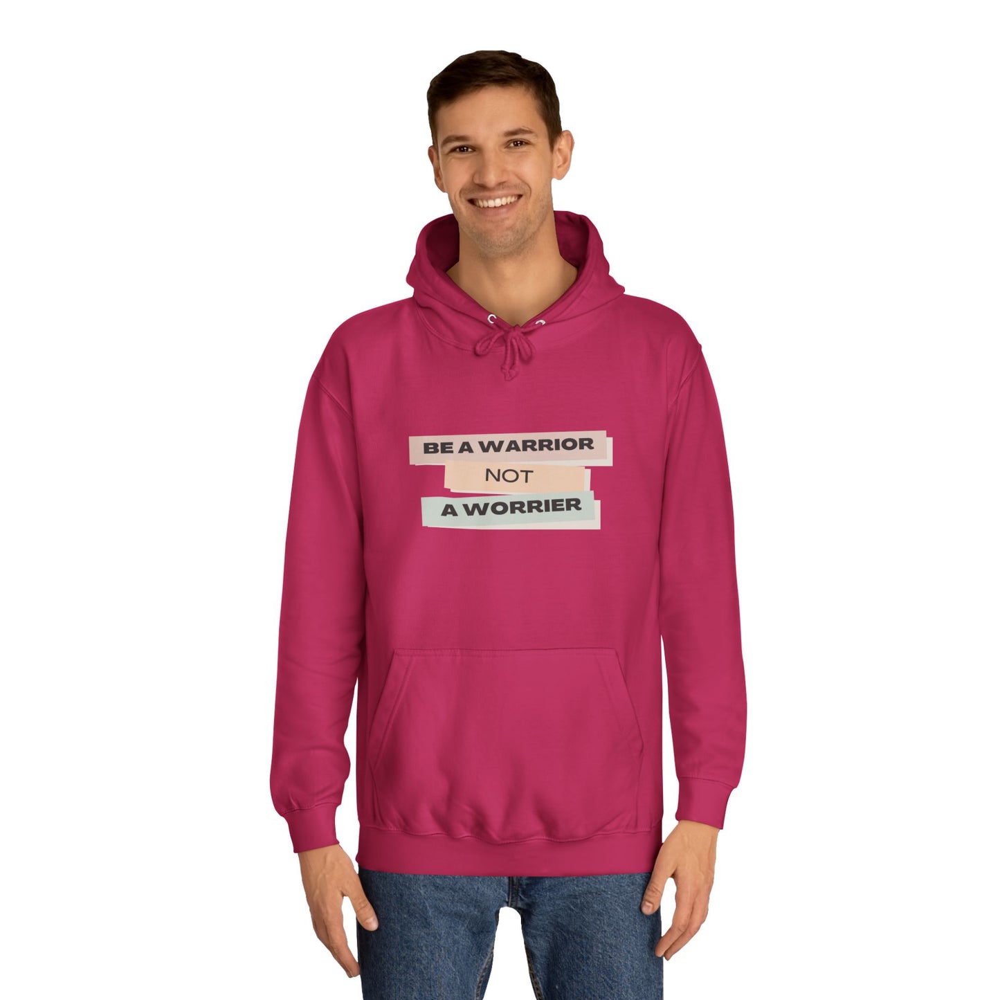 Unisex College Hoodie with Motivational Saying
