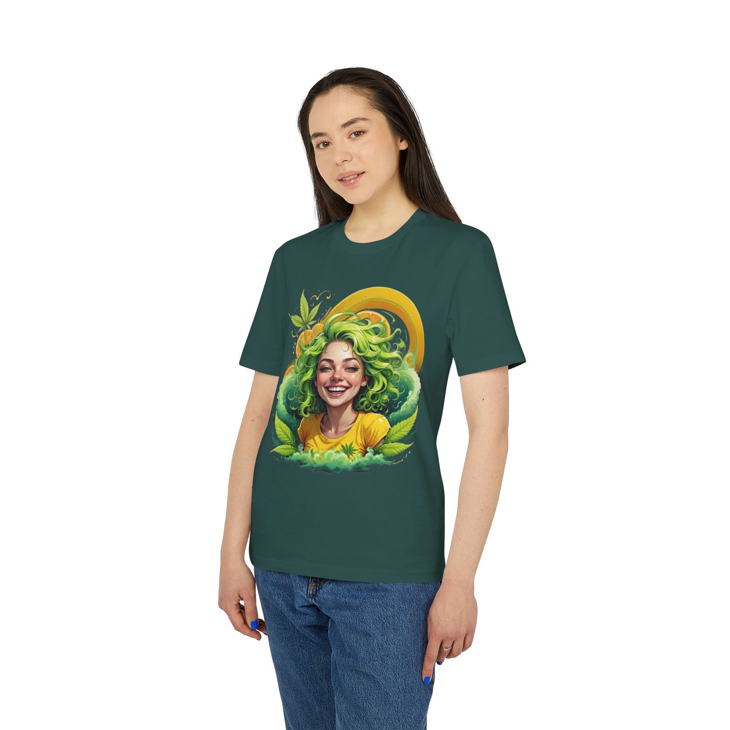 Herbal Vibes T-Shirt — "Girl Gone Herbal" Green Goddess Graphic Tee