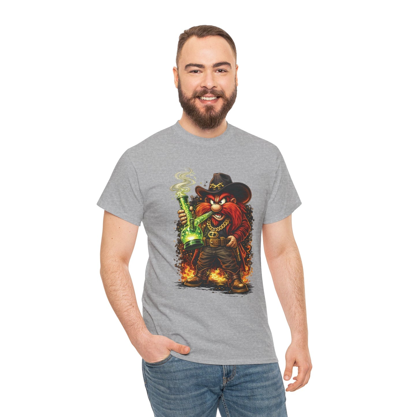Viking Alchemist Graphic Tee — Fiery Dwarf with Potion