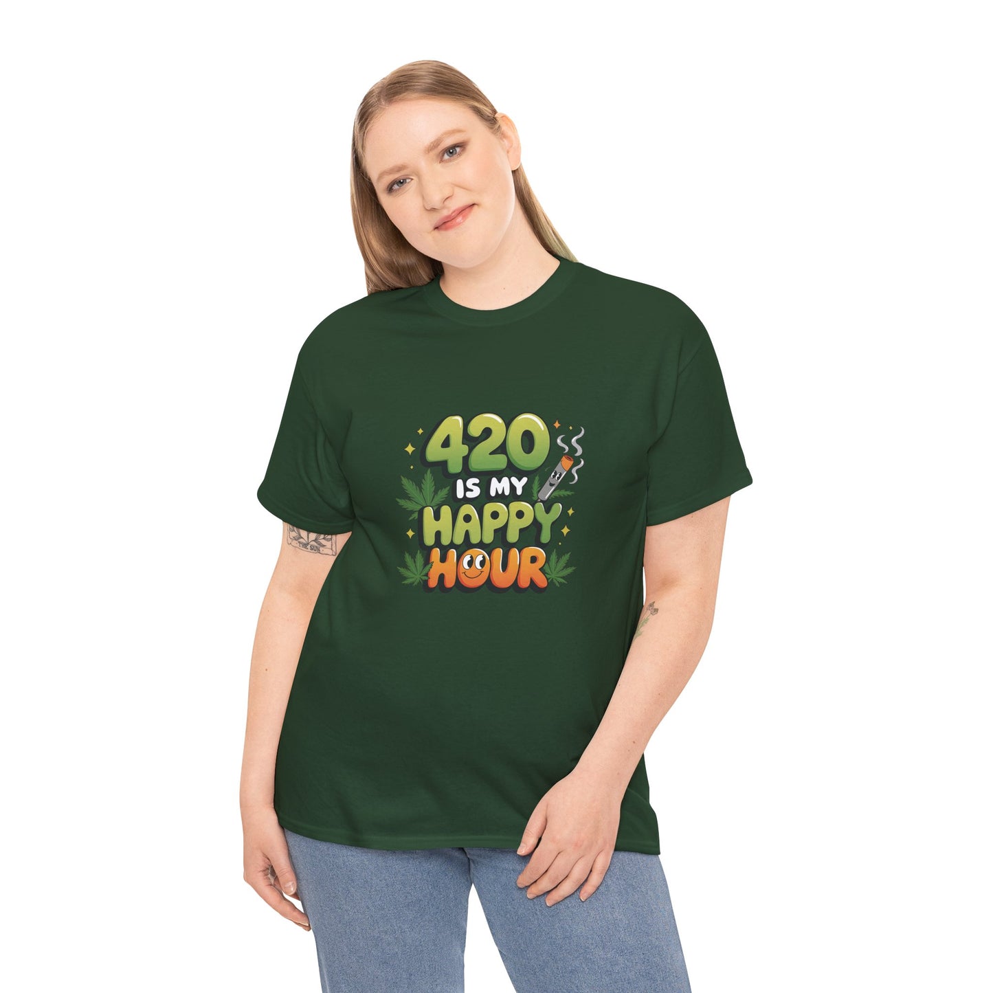420 Is My Happy Hour T-Shirt - Funny Stoner Tee