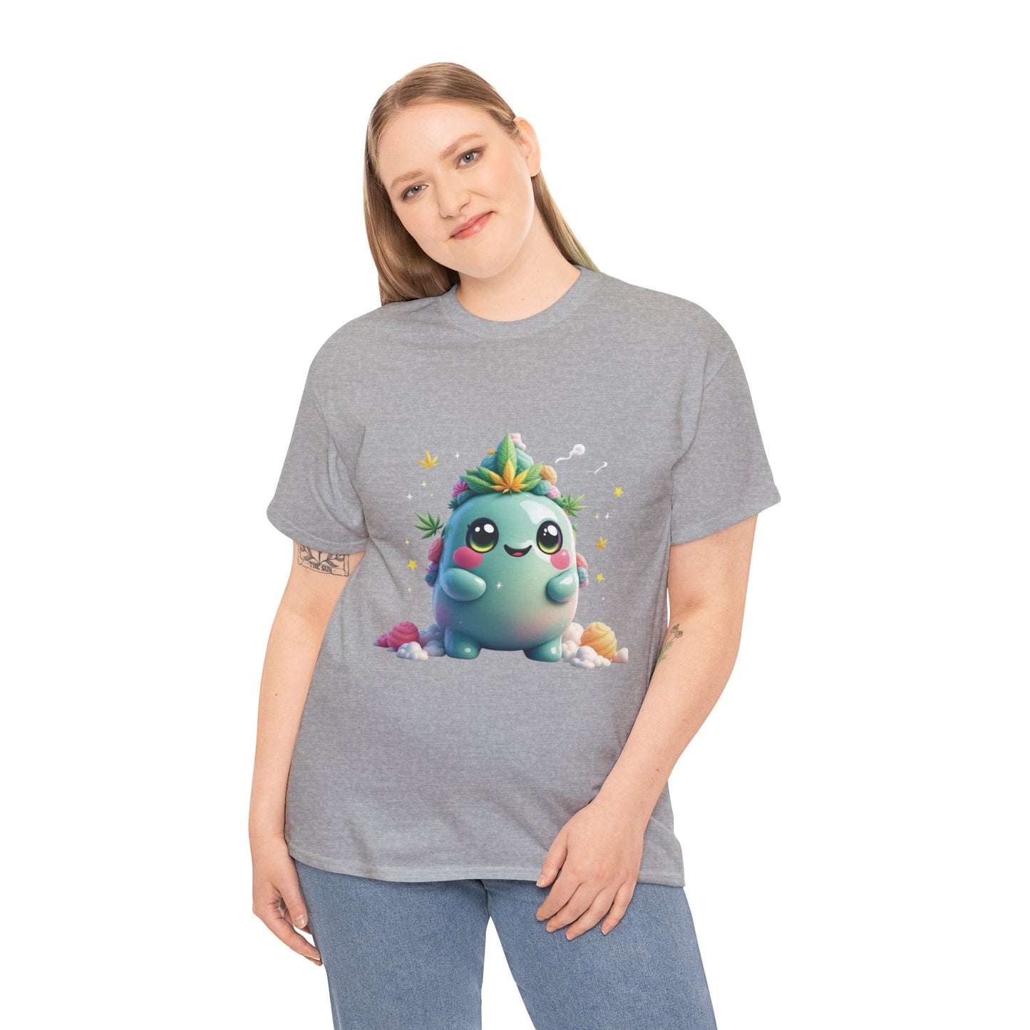 Cute 420 Character T-Shirt — Kawaii Succulent Tee