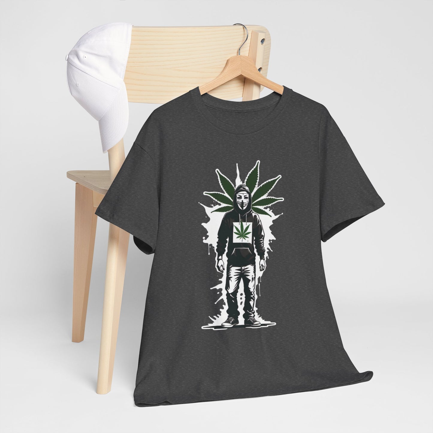 420 Stencil Graphic Tee — Leaf Hoodie Silhouette Shirt