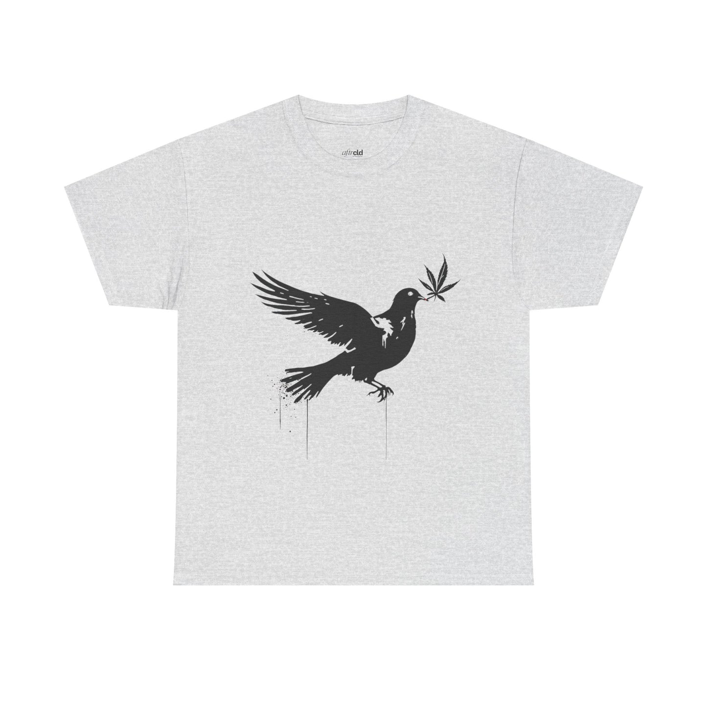 Dove with Weed Leaf Tee — Peace Dove Graphic T-Shirt