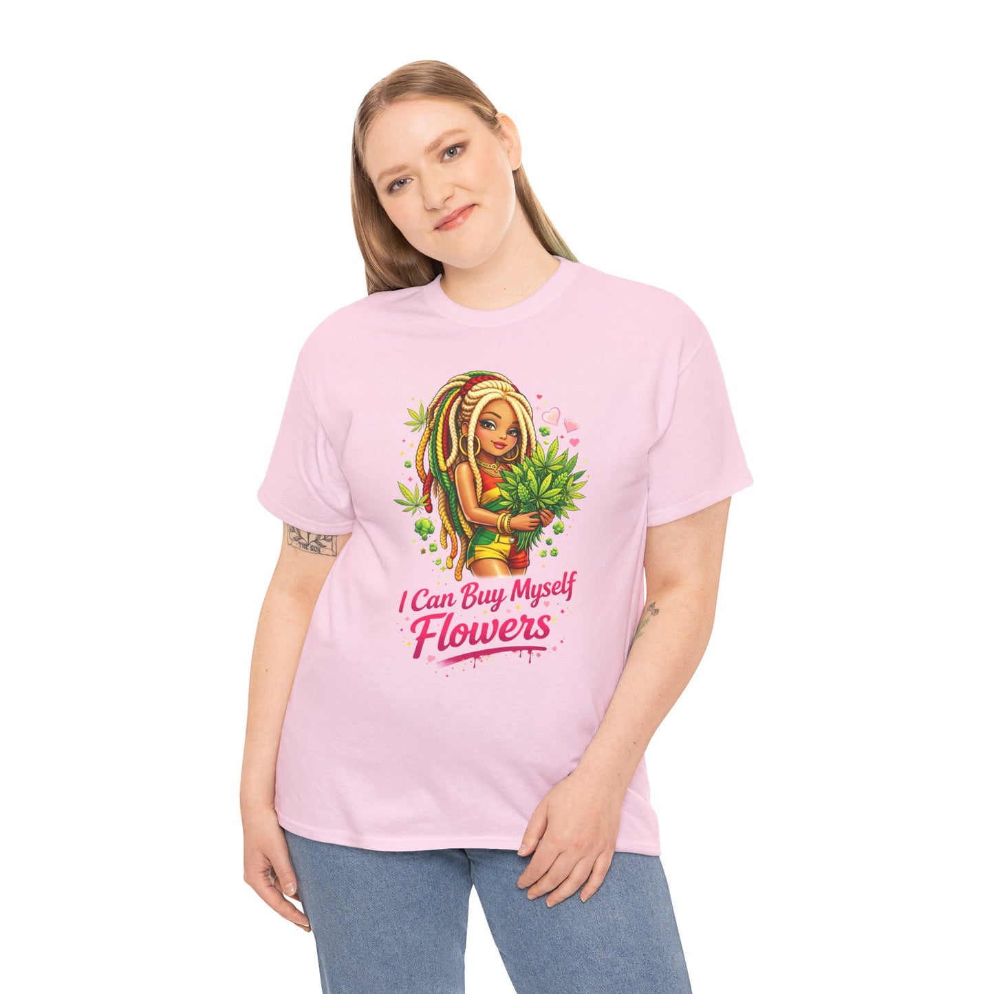 Floral Self-Love Tee — "I Can Buy Myself Flowers" Graphic T-Shirt