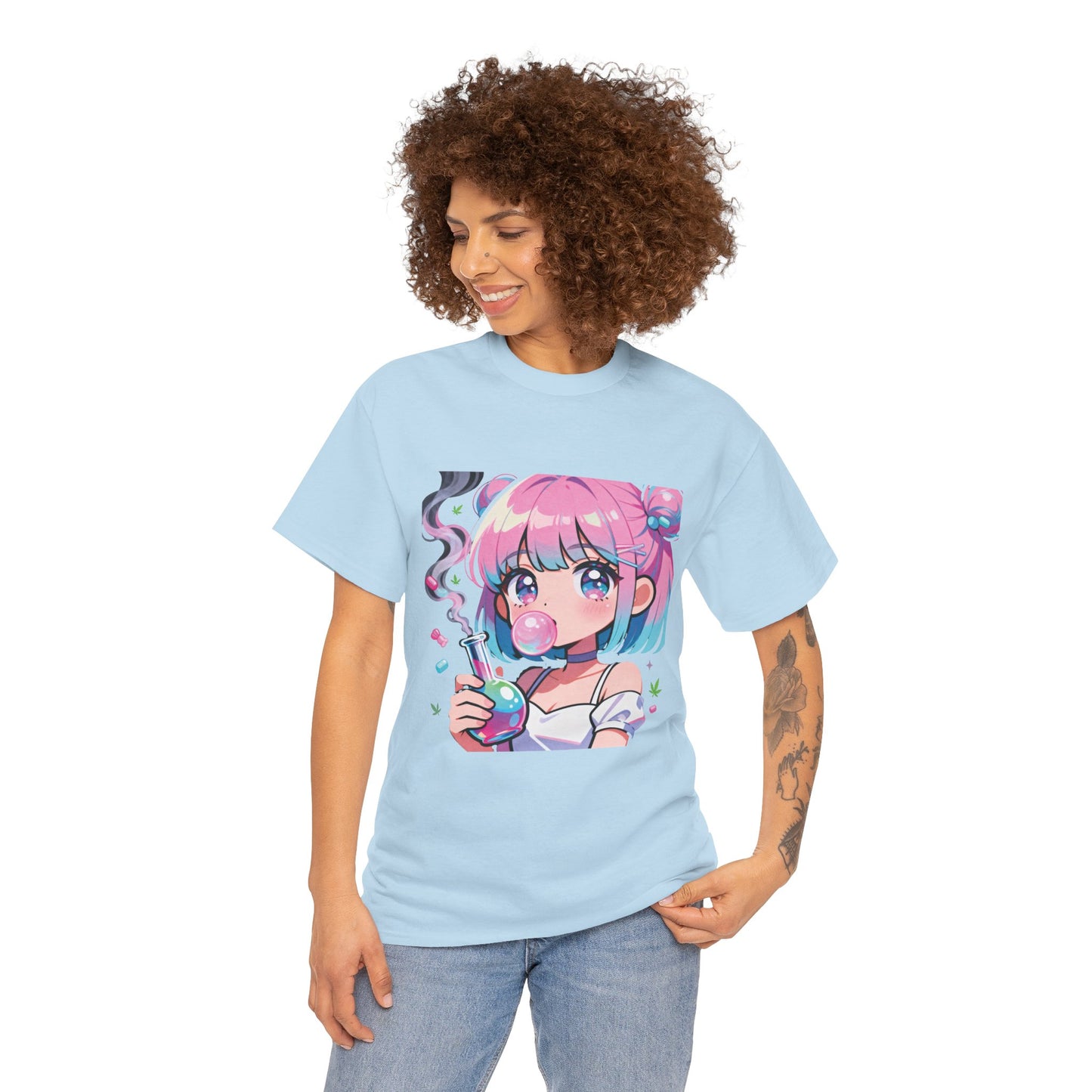 Kawaii Pastel Anime Girl Bong T‑Shirt