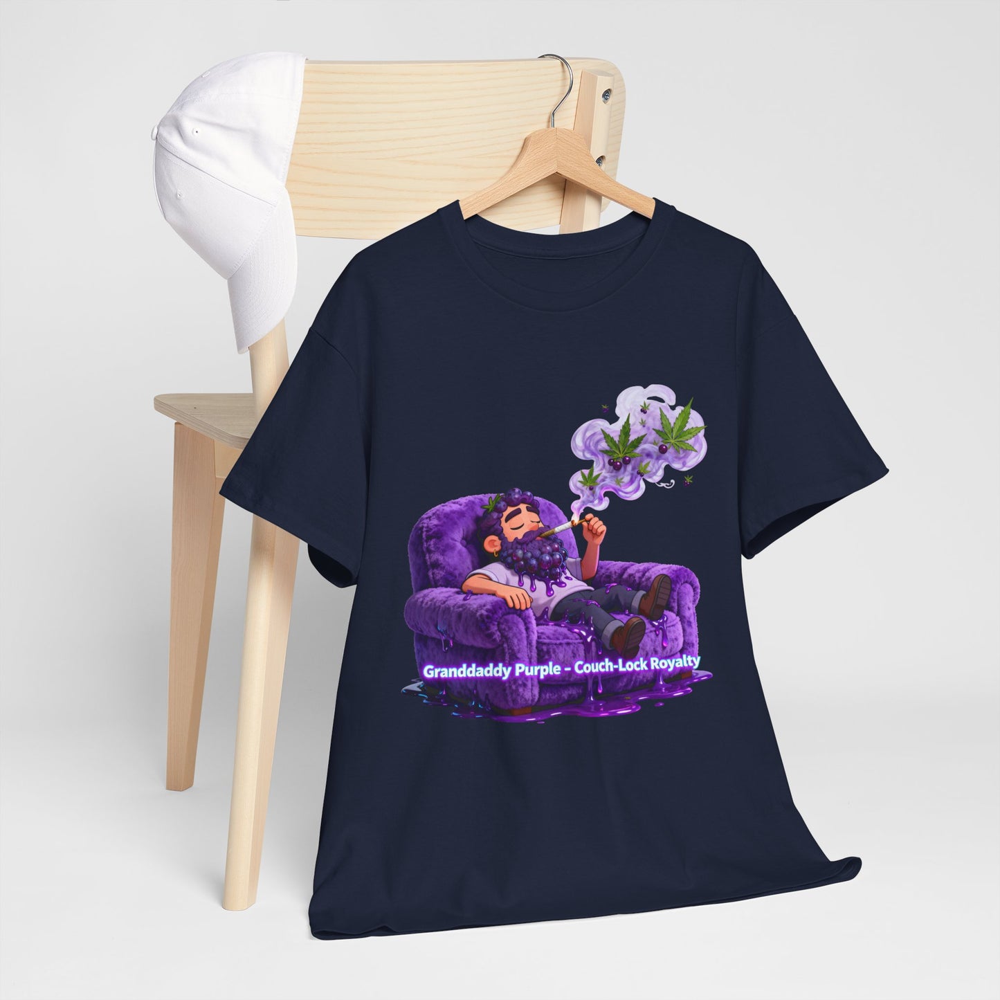 Couchlock Purple T‑Shirt — 'Couchlock Purple • Couch Back Slayin'' Relaxed Weed Vibe Tee