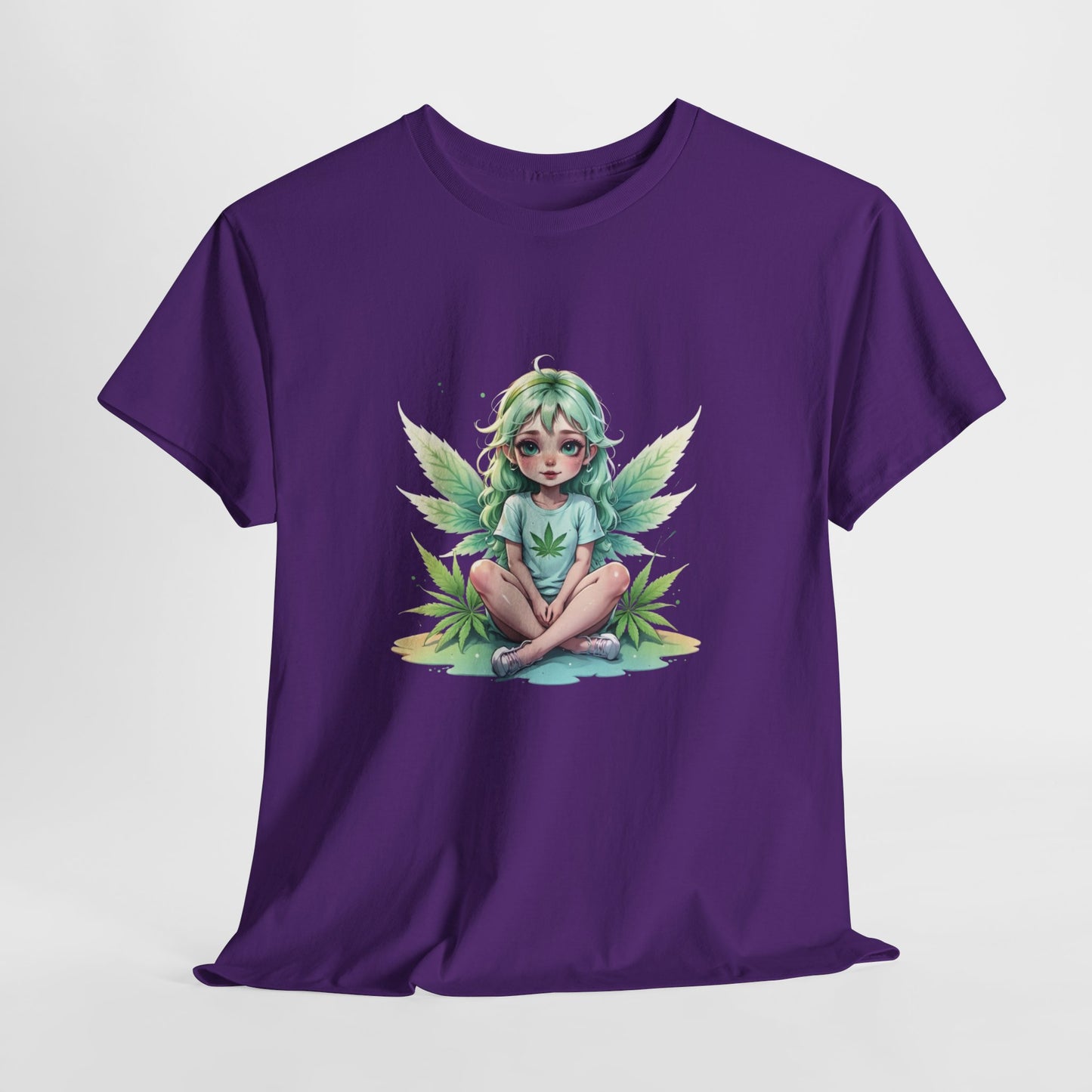 Fairy 420 Girl Graphic Tee — Cute Green Forest Sprite T‑Shirt