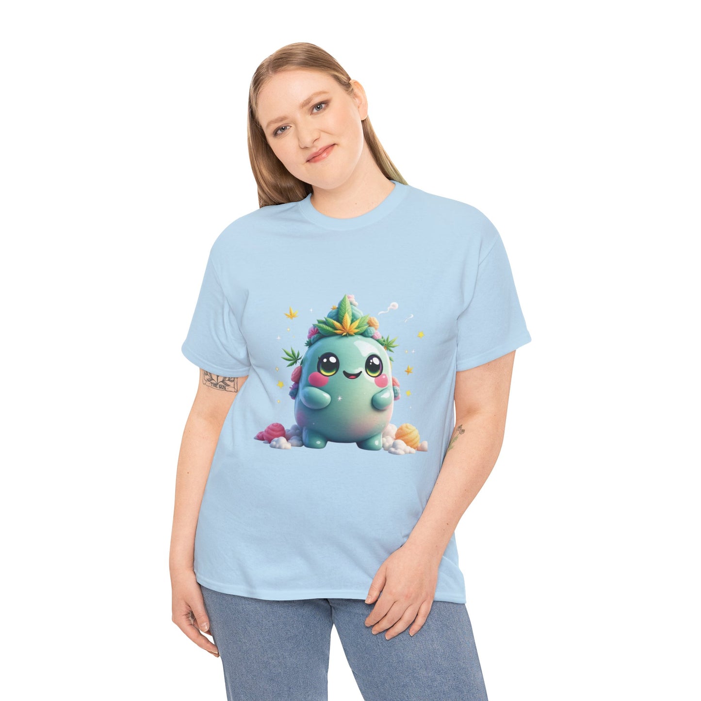 Cute 420 Character T-Shirt — Kawaii Succulent Tee