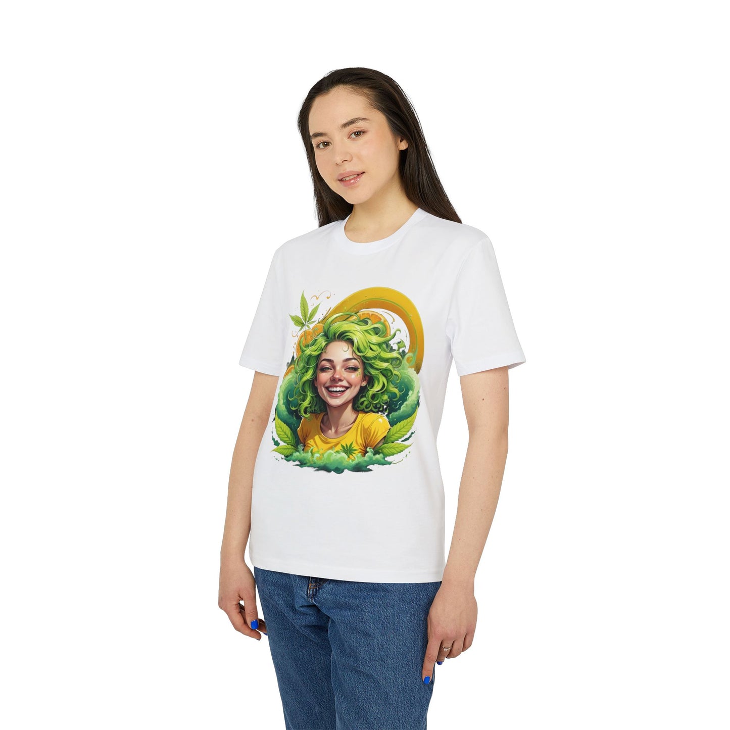 Herbal Vibes T-Shirt — "Girl Gone Herbal" Green Goddess Graphic Tee
