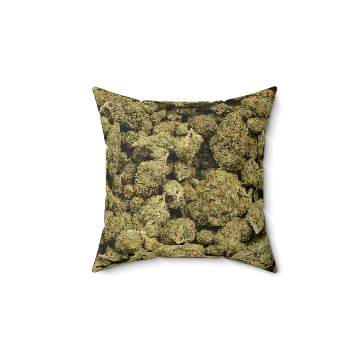 Spun Polyester Square Pillow 420 Buds Print