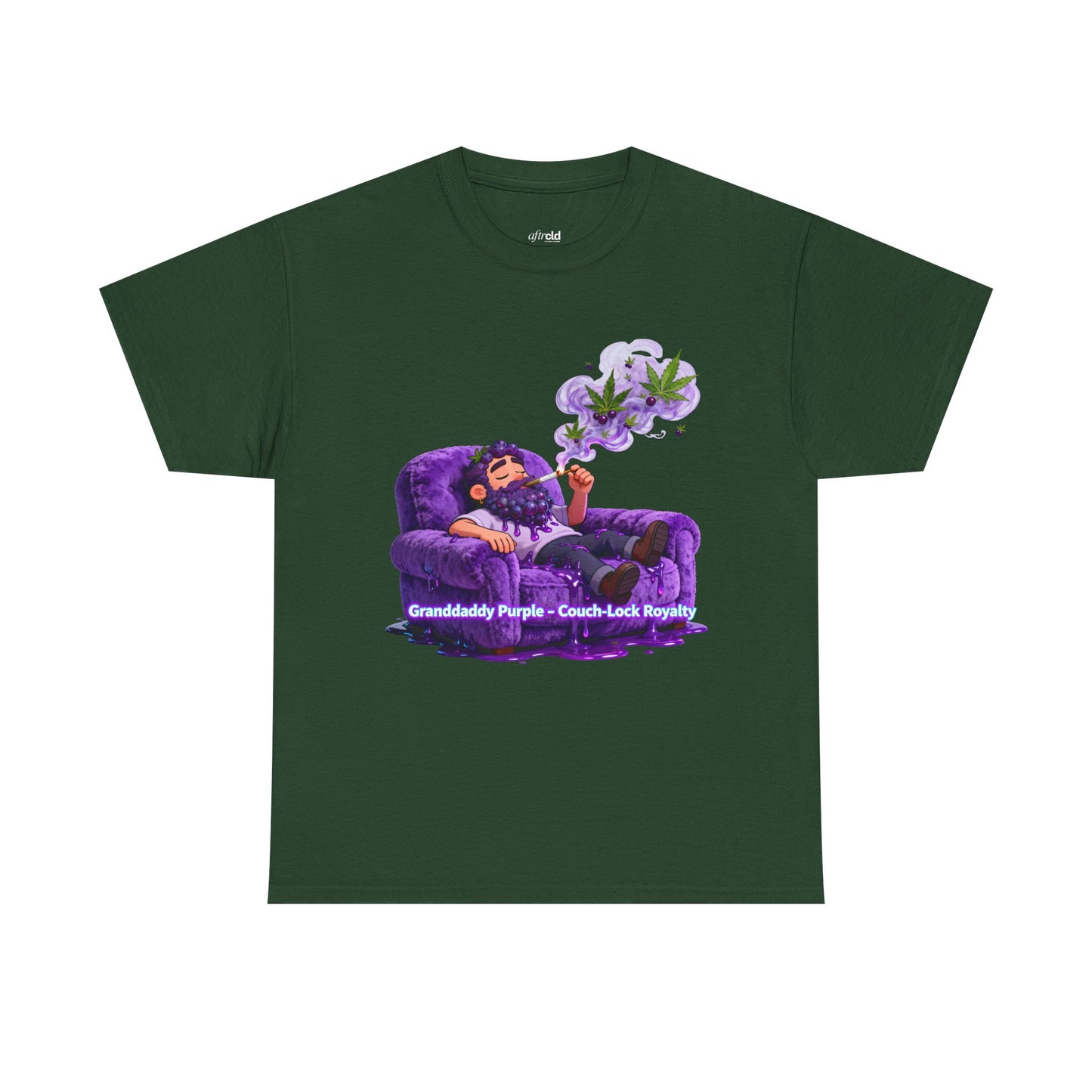Couchlock Purple T‑Shirt — 'Couchlock Purple • Couch Back Slayin'' Relaxed Weed Vibe Tee