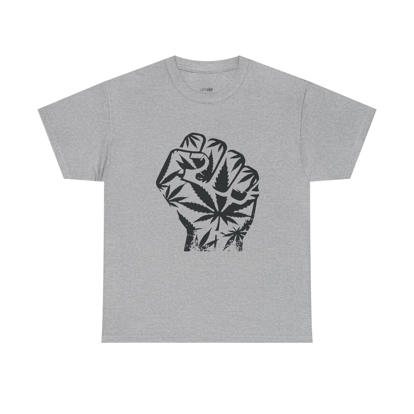 420 Fist T-Shirt — Green Leaf Power Tee