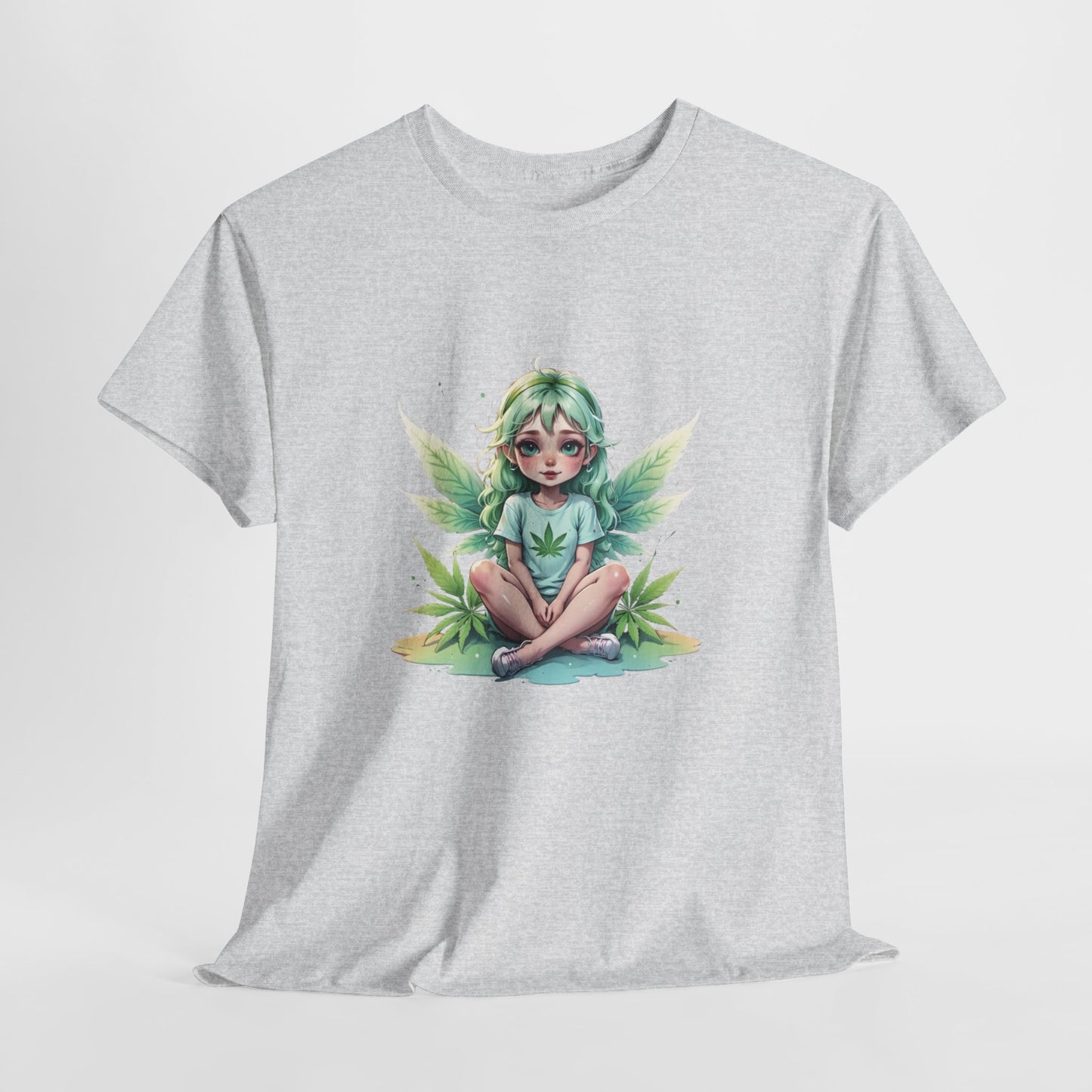 Fairy 420 Girl Graphic Tee — Cute Green Forest Sprite T‑Shirt