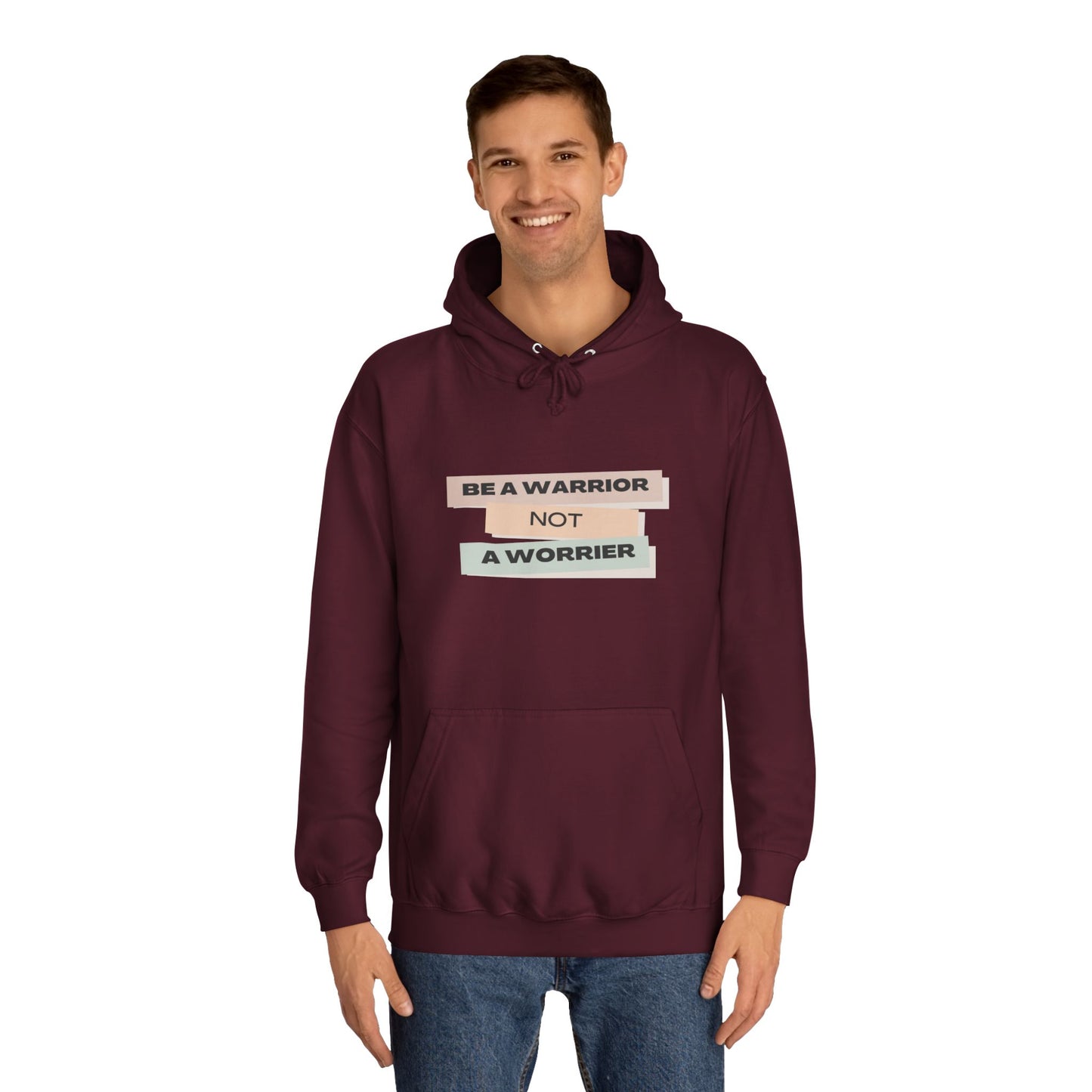 Unisex College Hoodie with Motivational Saying