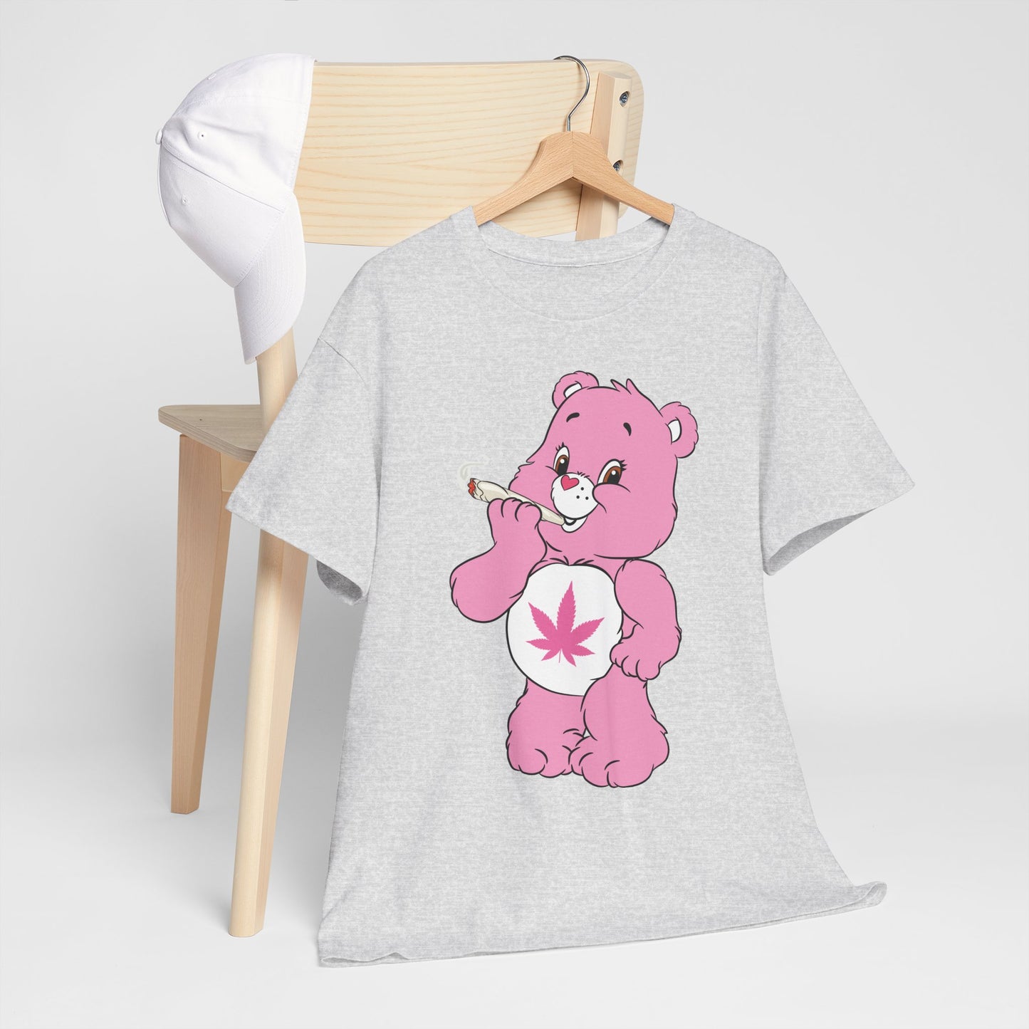 Pink 420 Bear T‑Shirt — Cute Stoner Graphic Tee