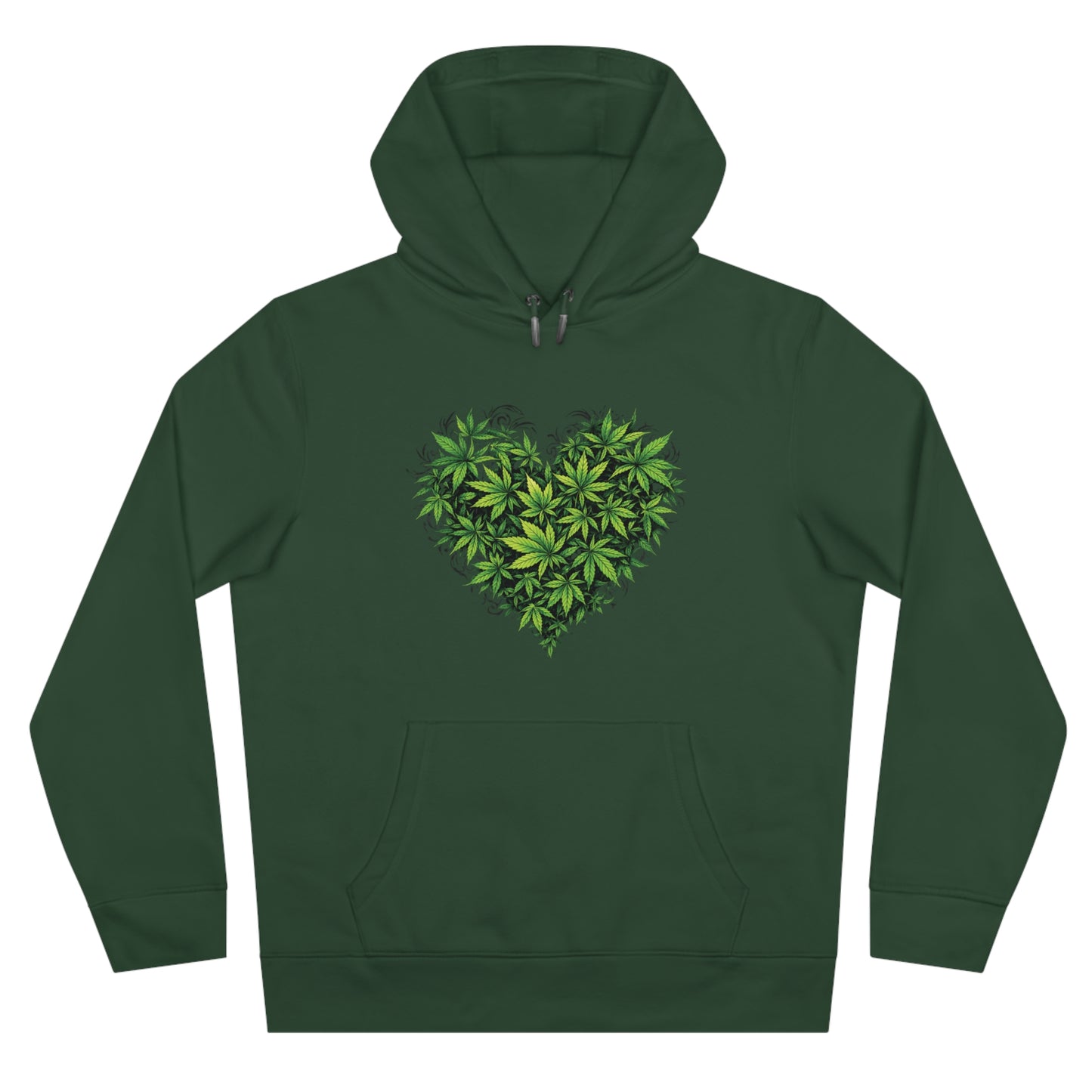 Green Heart Hoodie — 'Take the High Road' Green Heart Leaf Hoodie
