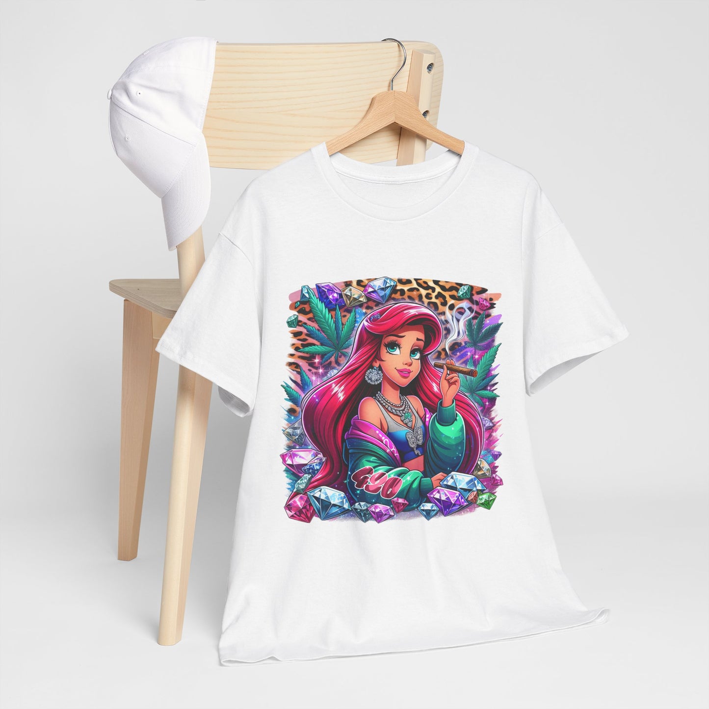Ariel Retro Pop Art Tee — Colorful Mermaid Graphic T-Shirt